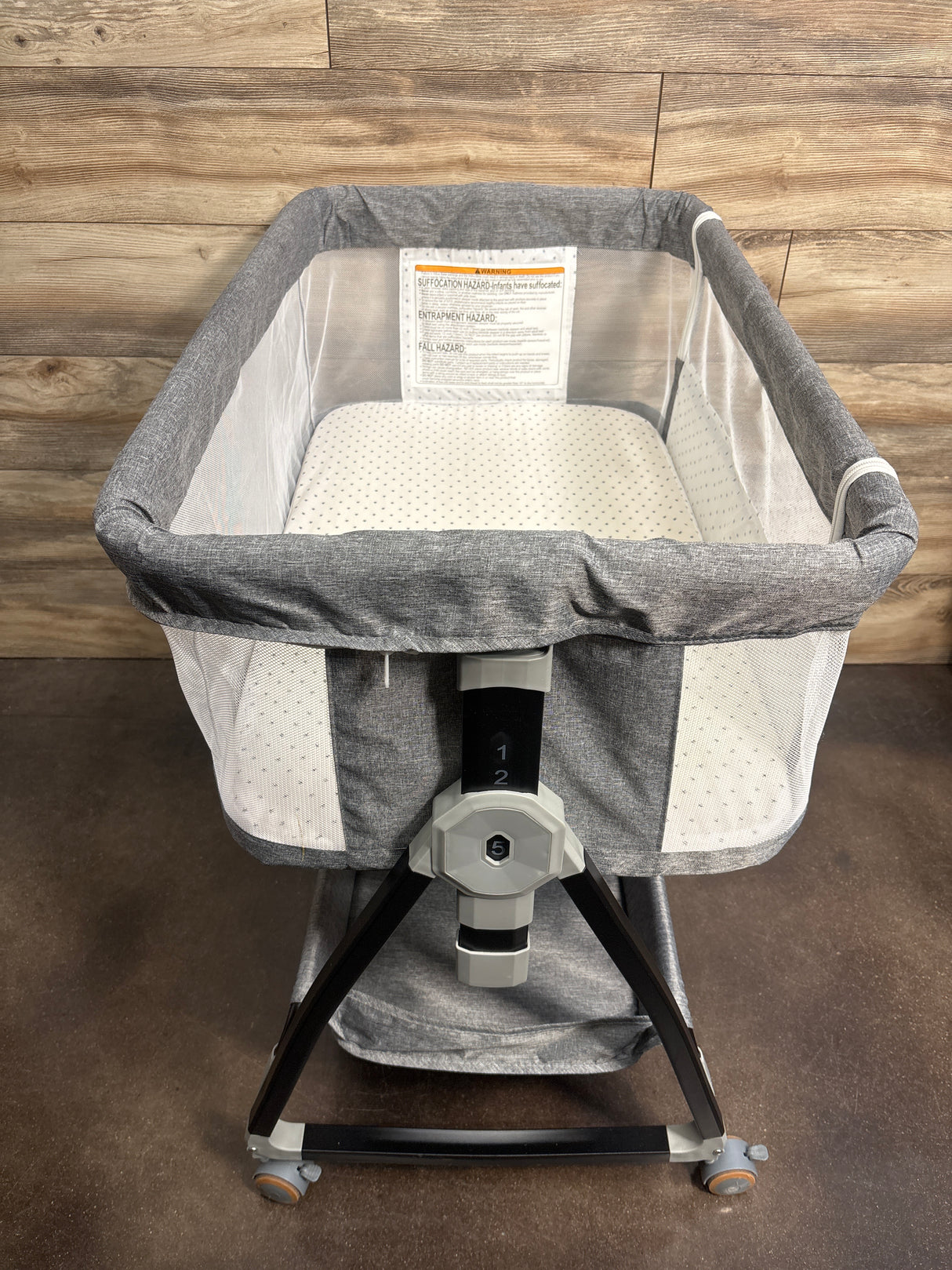 Wayfong Baby Bedside Bassinet, Grey