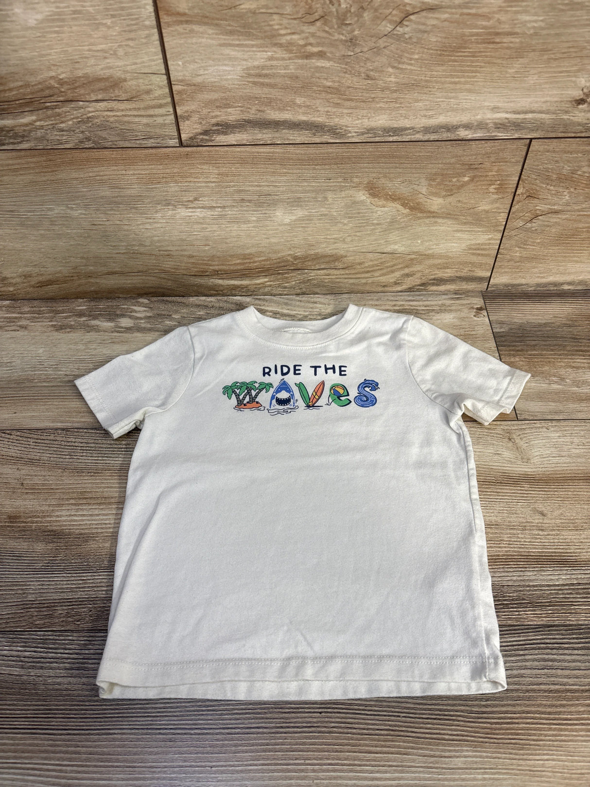 Garanimals Ride The Waves Shirt Ivory sz 3T