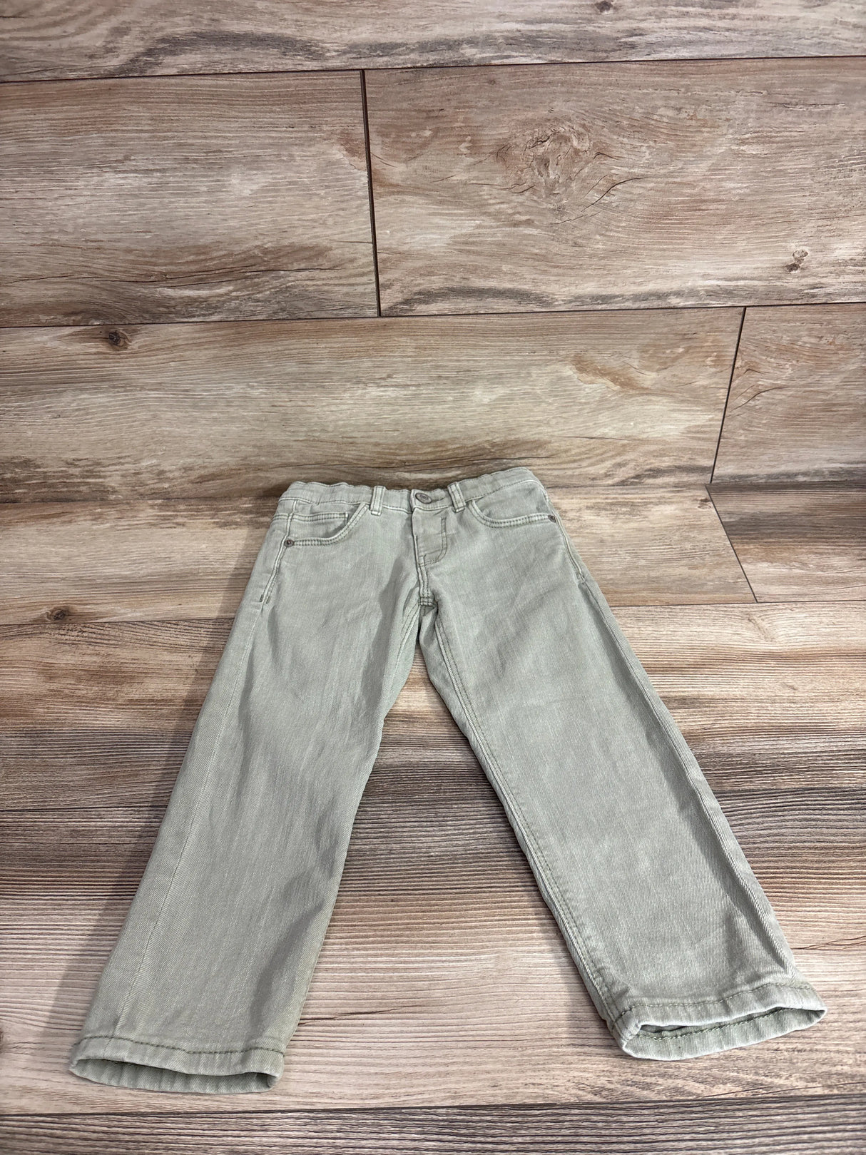 Zara The Regular Denim Jeans Green sz 4T