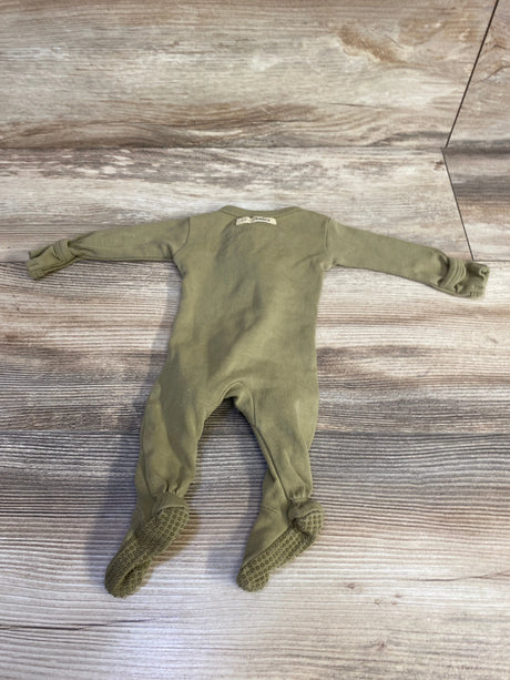 L'ovedbaby Organic 2-Way Zipper Footie in Sage sz Preemie - Me n Mommy To Be