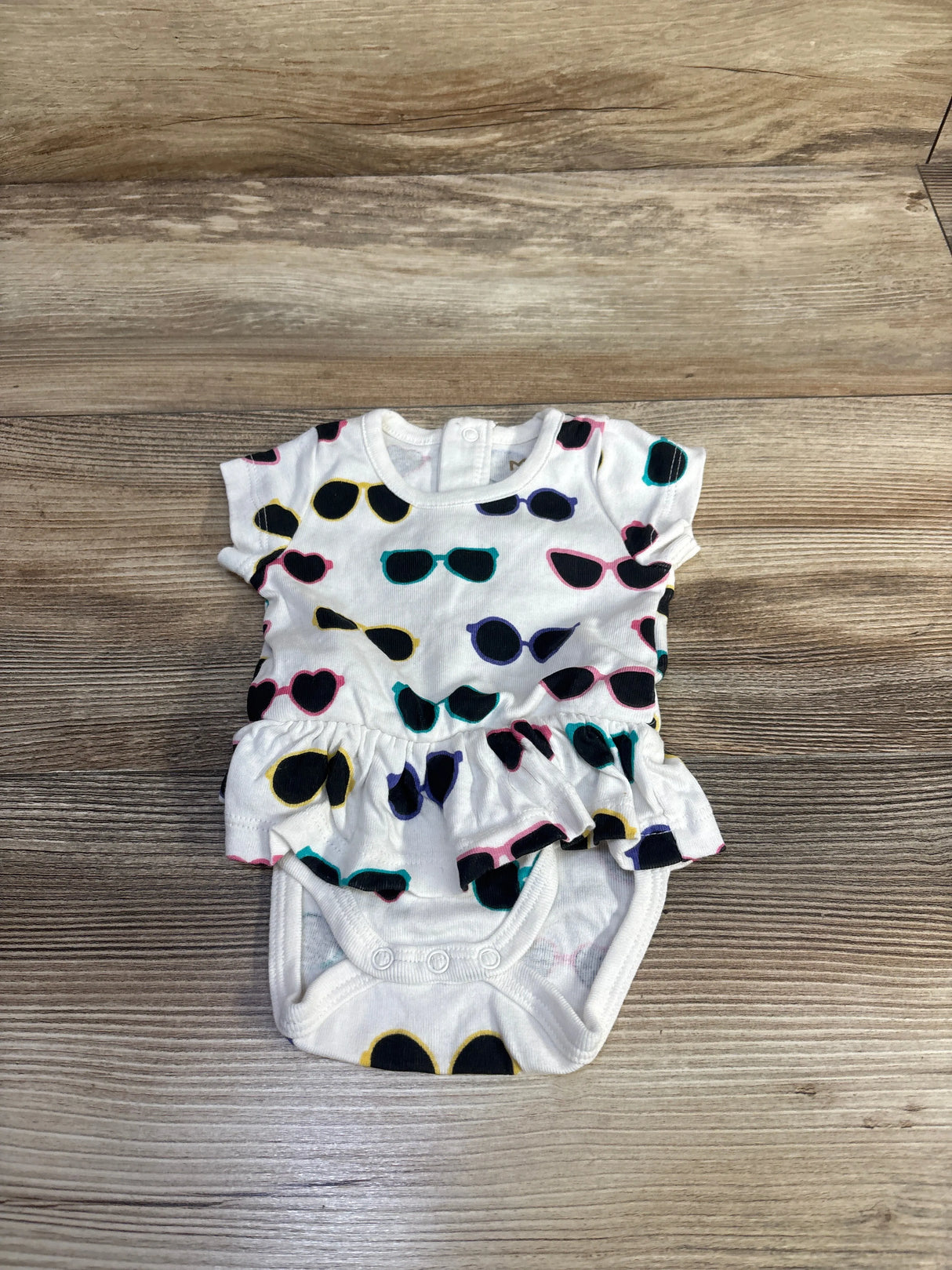 M + A by Monica + Andy Sunglasses Skirted Bodysuit White sz Newborn