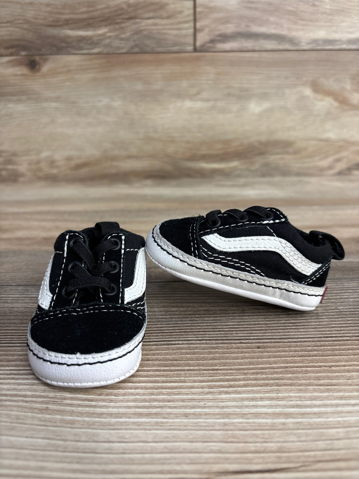 Vans Old Skool 'Black White' Crib Shoes sz 1c