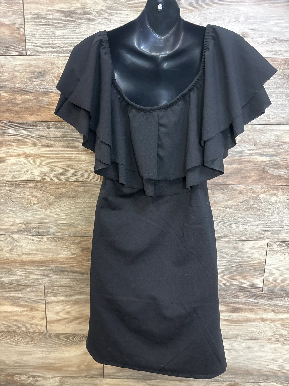 My Bump Ruffle Off The Shoulder Dress Black sz XL