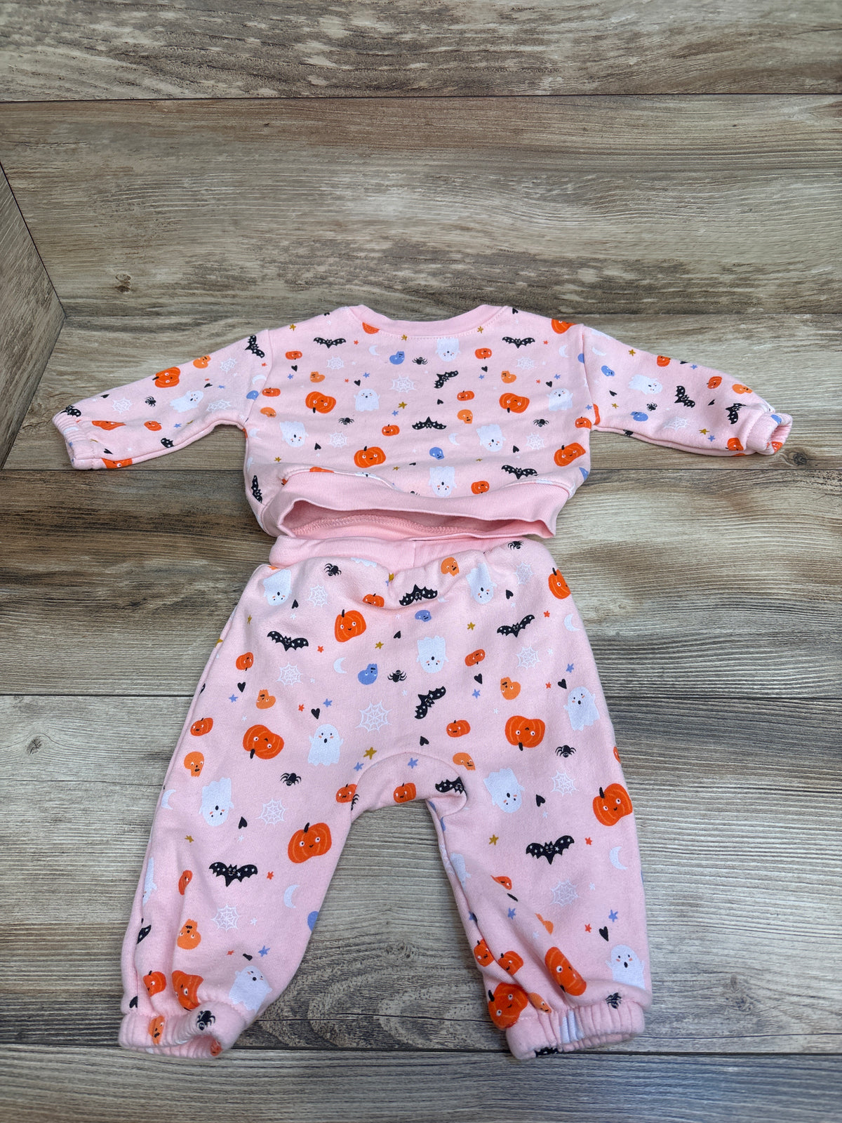 Old Navy 2pc Halloween Pullover Sweatshirt & Pants Set Pink sz 3-6m