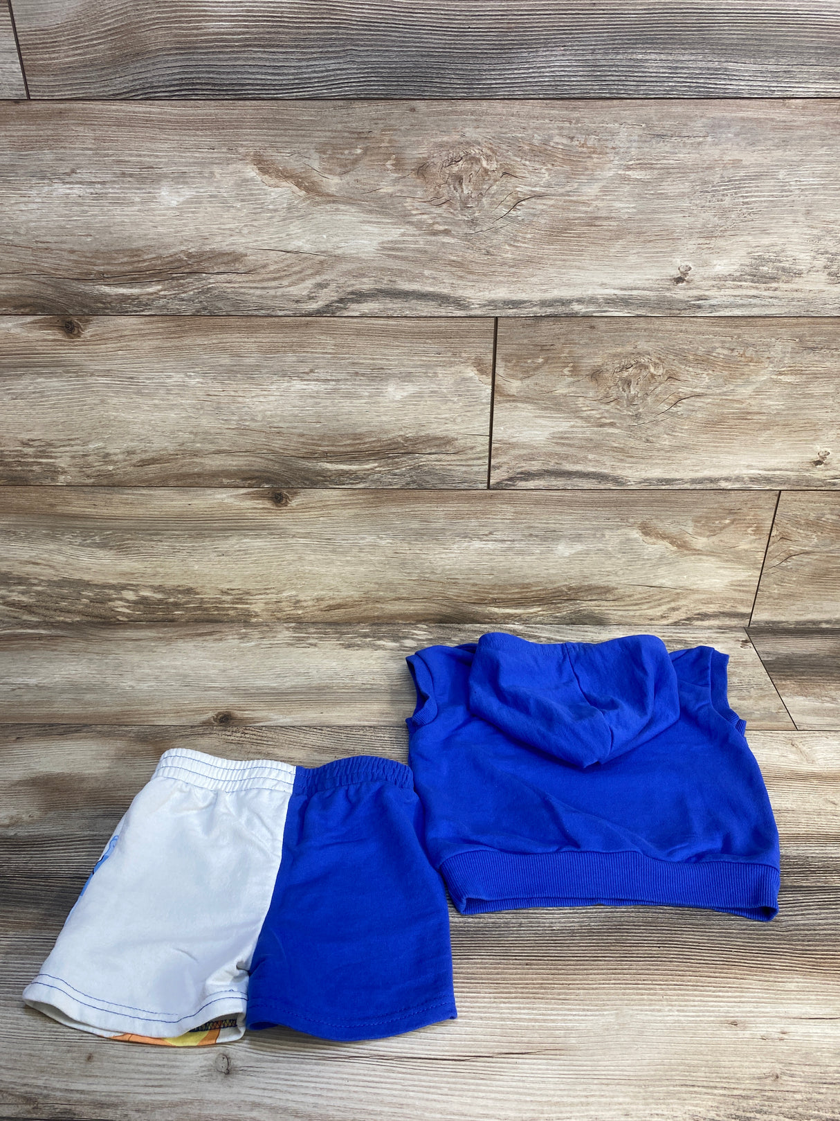 Bluey 2pc Better Together Sleeveless Pull Over Hoodie & Bottoms Set Blue sz 2T