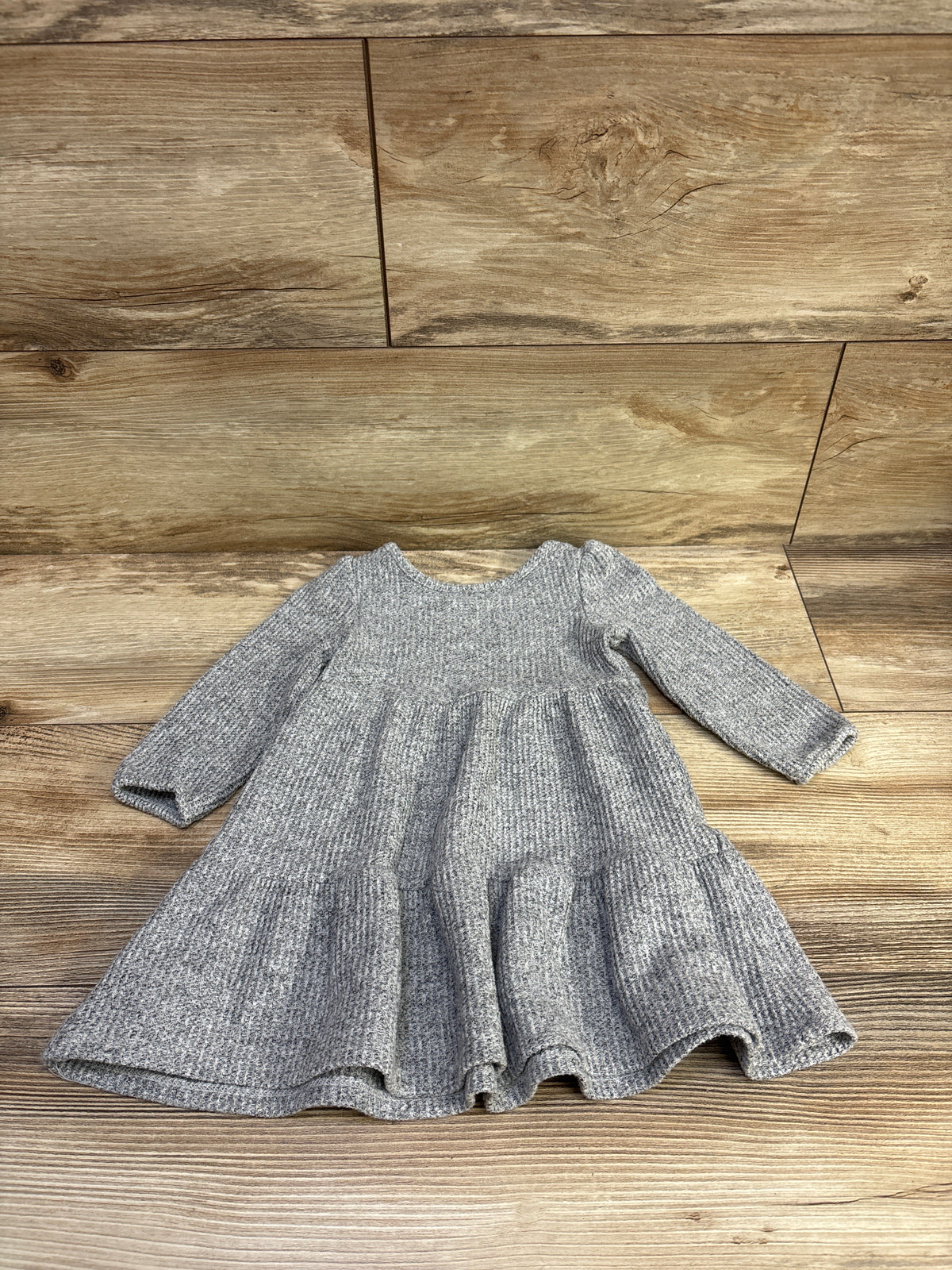 Cat & Jack Knit Long Sleeve Dress Grey sz 12m