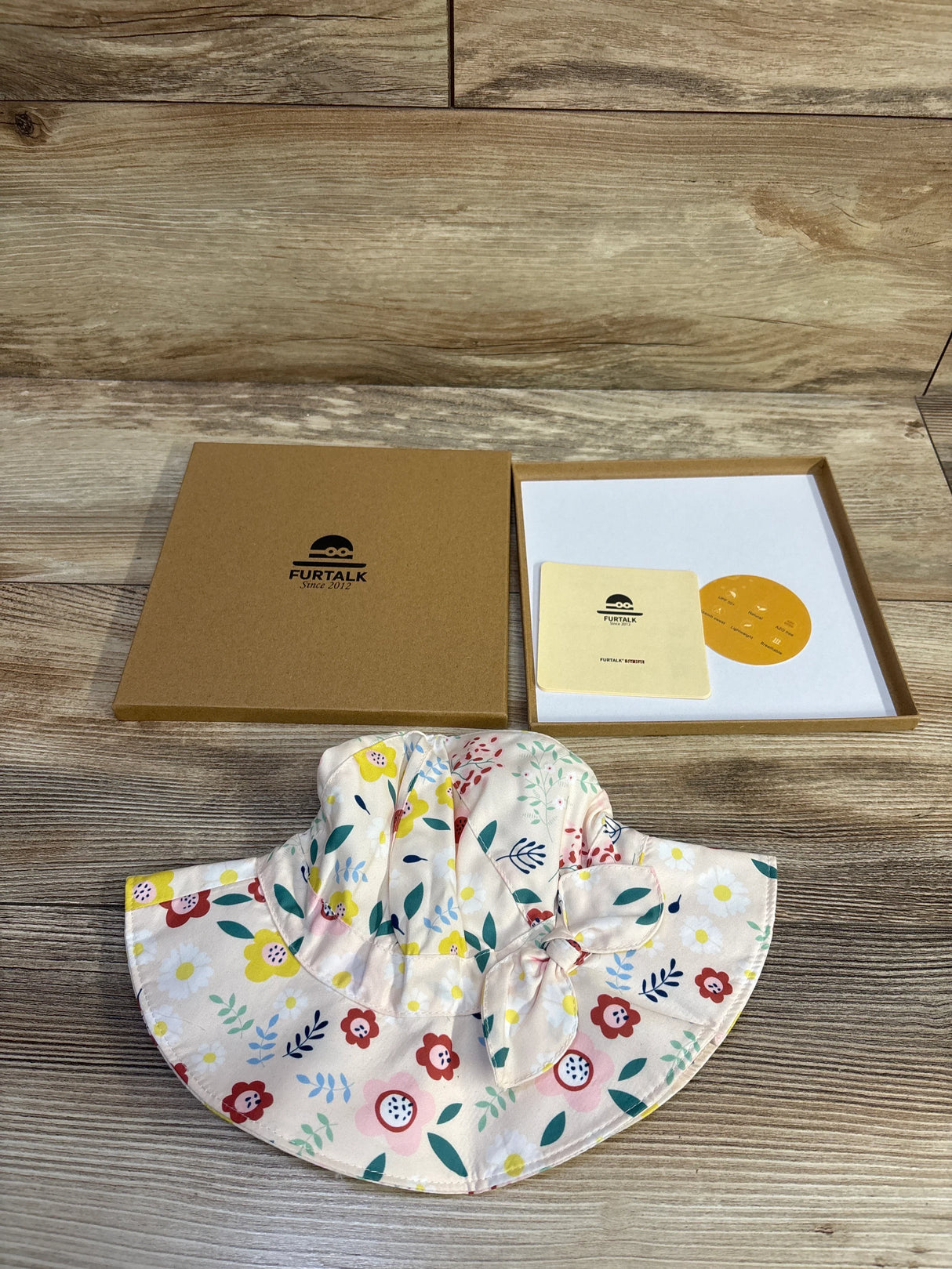 NEW FURTALK Floral Bucket Hat sz 0-6m