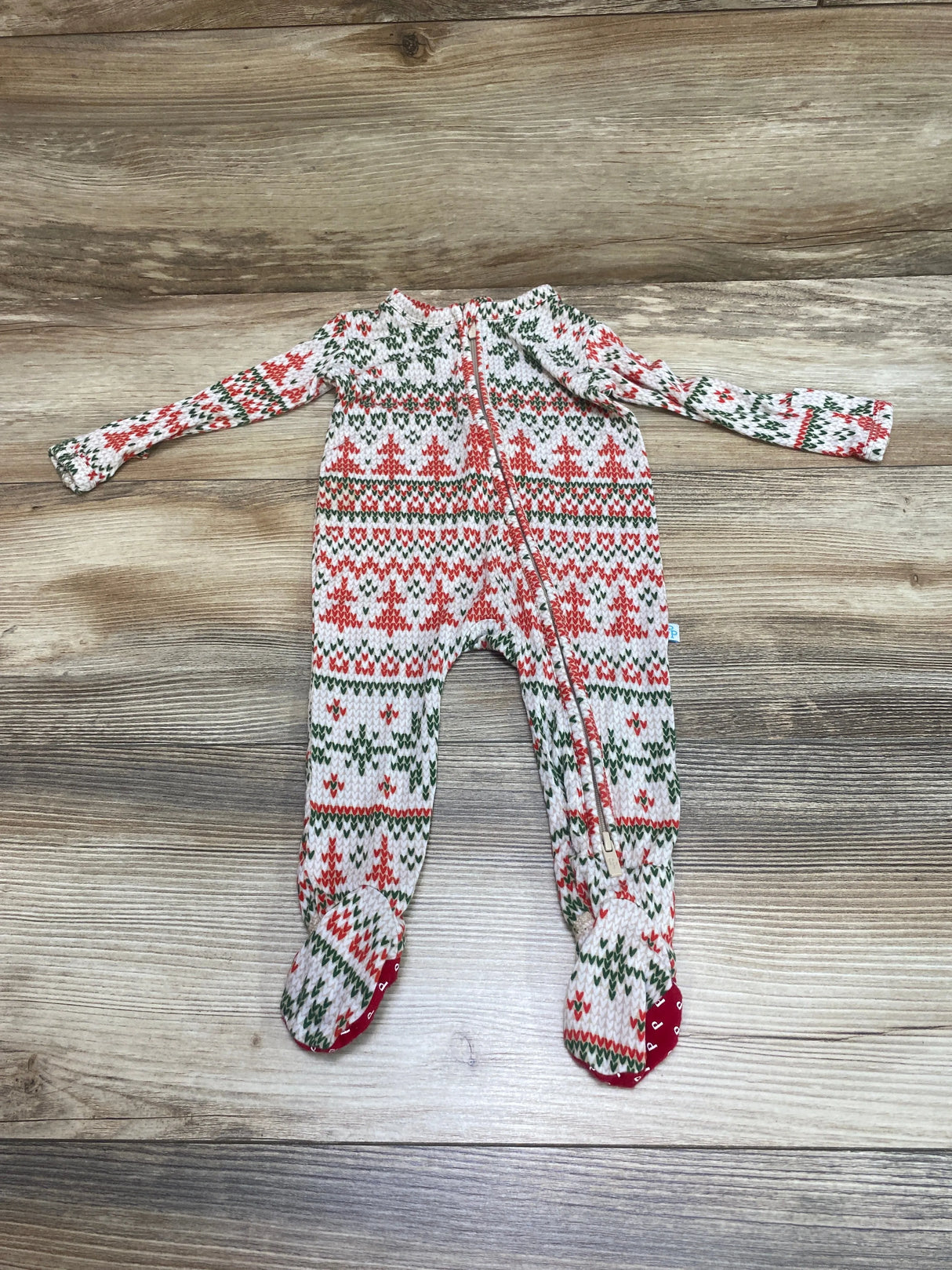 Posh P Fair Isle Footie White sz 0-3m - Me n Mommy To Be
