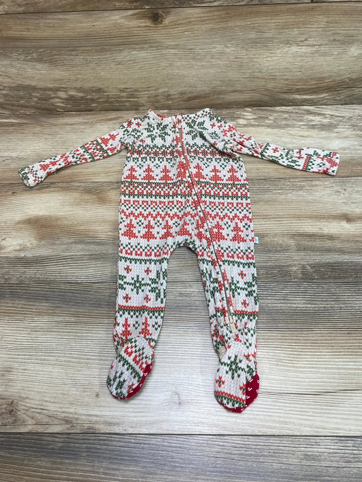 Posh P Fair Isle Footie White sz 0-3m - Me n Mommy To Be