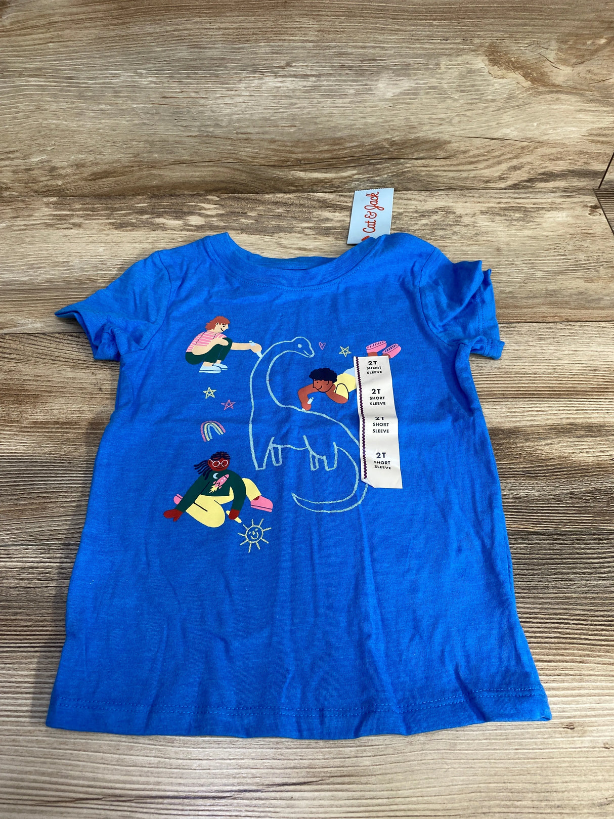 NEW Cat & Jack Dino Shirt Blue sz 2T - Me n Mommy To Be