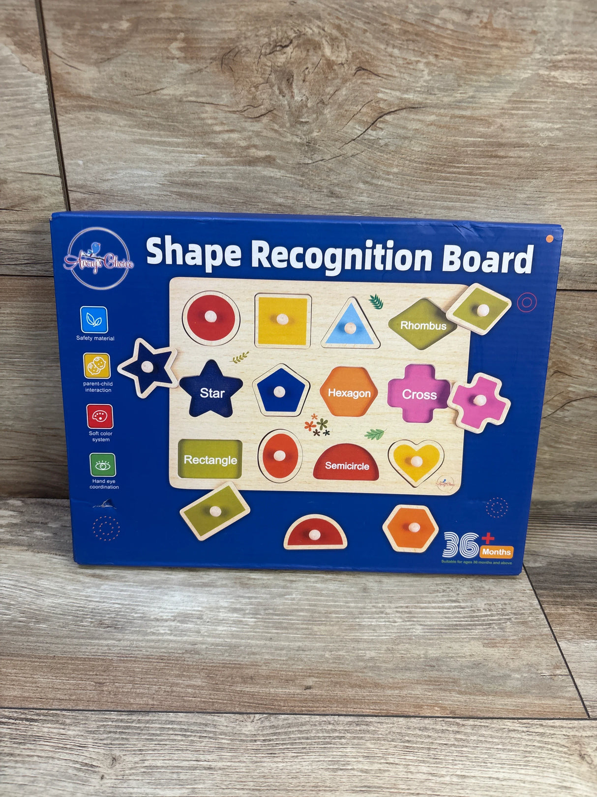 NEW Avery's Choice Shape Recognition Wooden Magnetic Puzzle Board