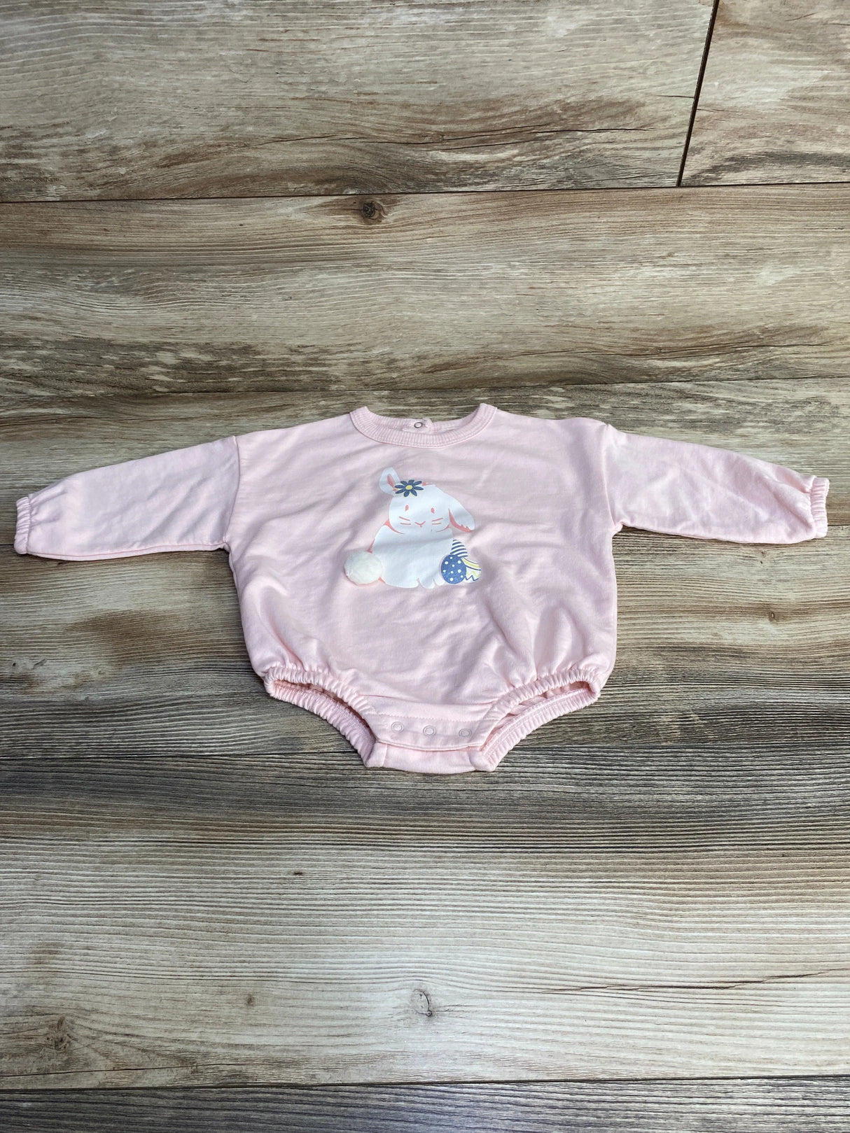 Bunny Sweatshirt Romper Pink sz 3-6m - Me n Mommy To Be
