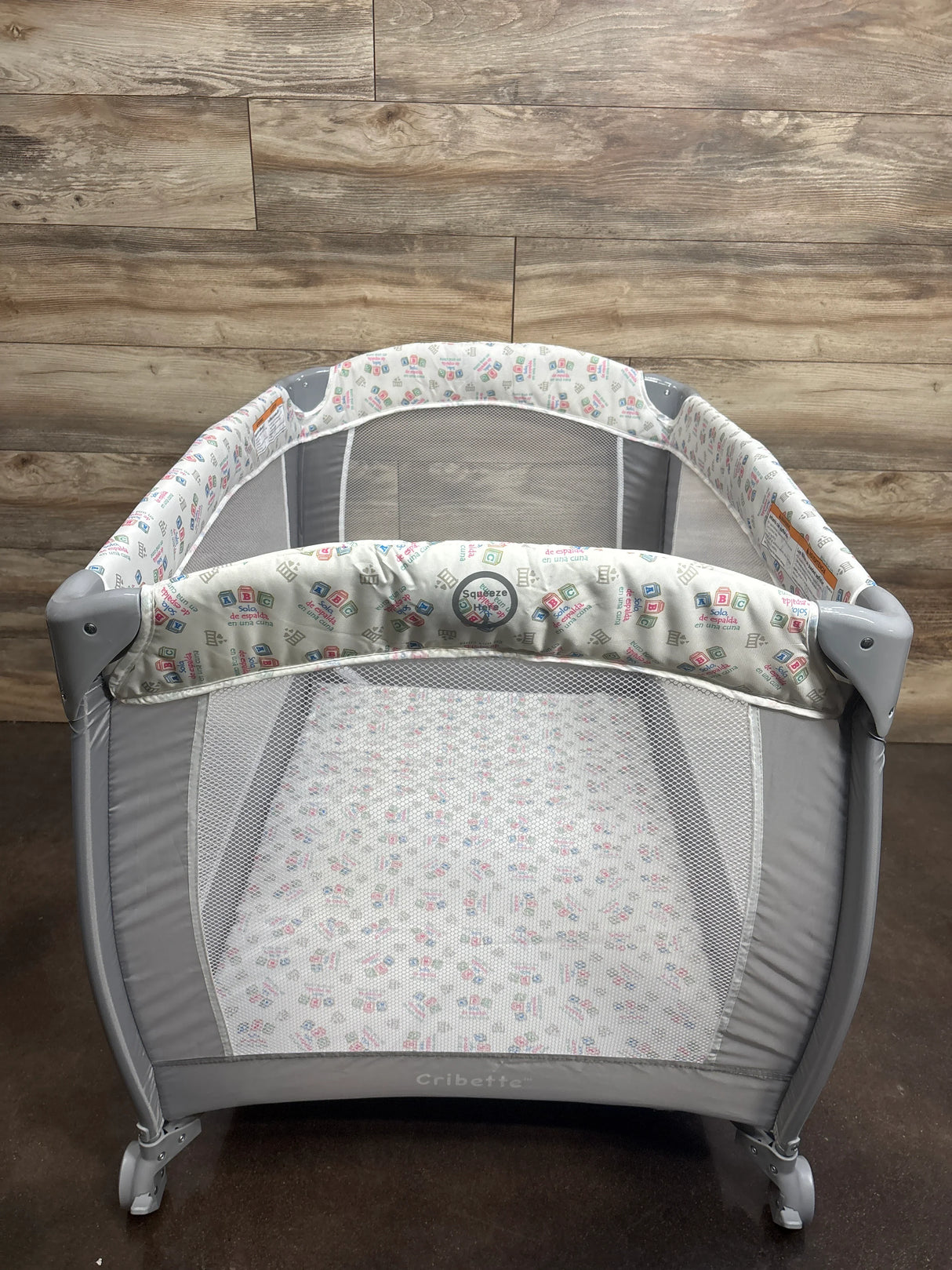 NEW Crib for Kids Playard, Grey