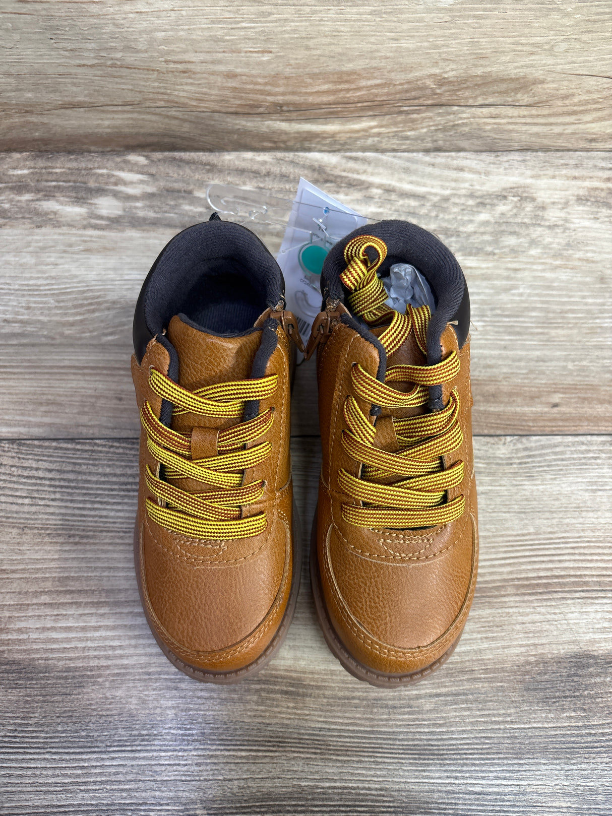 NEW Carter's Boston Faux Leather High-Top Boots Brown sz 10c