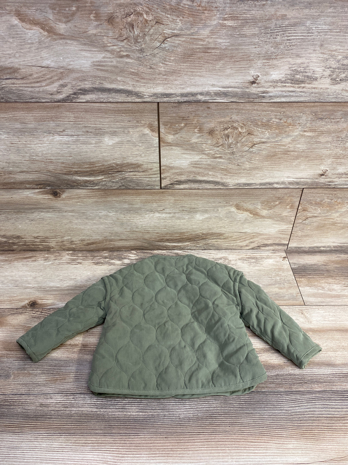 Old Navy Quilted Snap-Front Jacket Green sz 12-18m