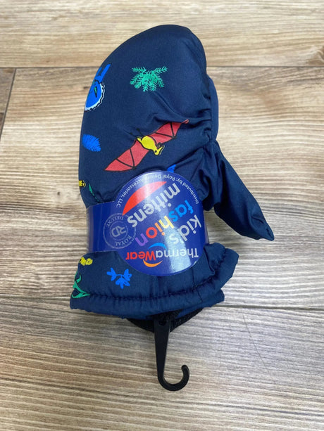 NEW ThermaWear Kid's Ski Dinosaur Navy Mittens OSFM (1-3Y) - Me n Mommy To Be