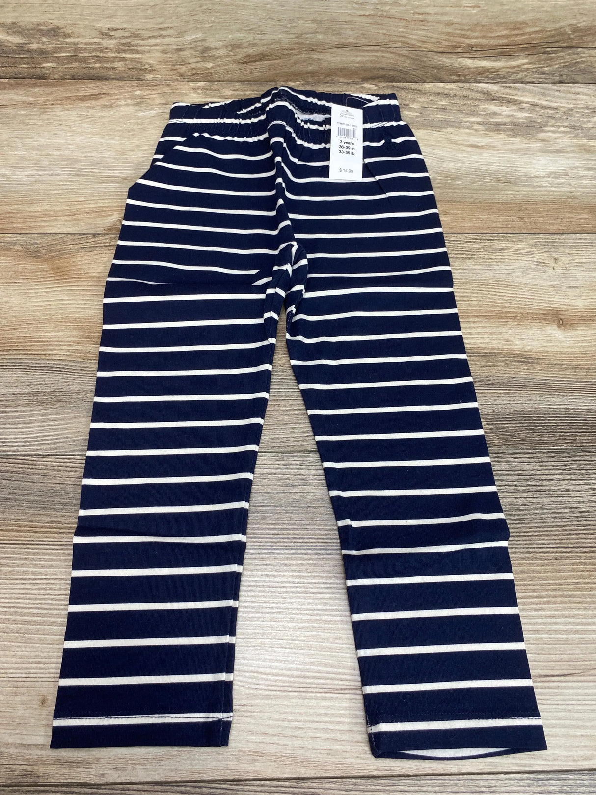 NEW Baby Gap Striped Navy Leggings sz 3T - Me n Mommy To Be