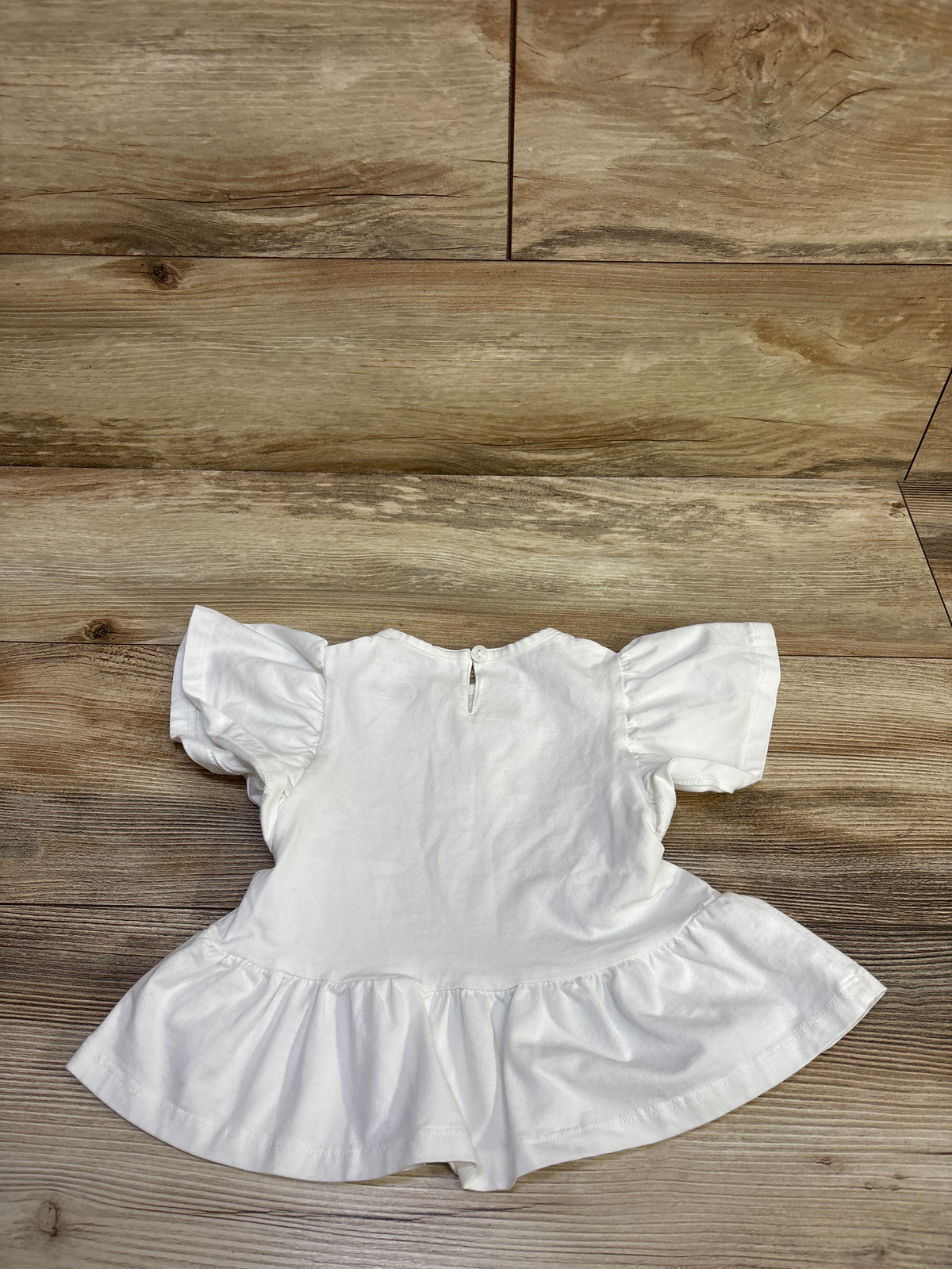 Cynthia Rowley Flutter Sleeve Cowgirl Peplum Top White sz 12m