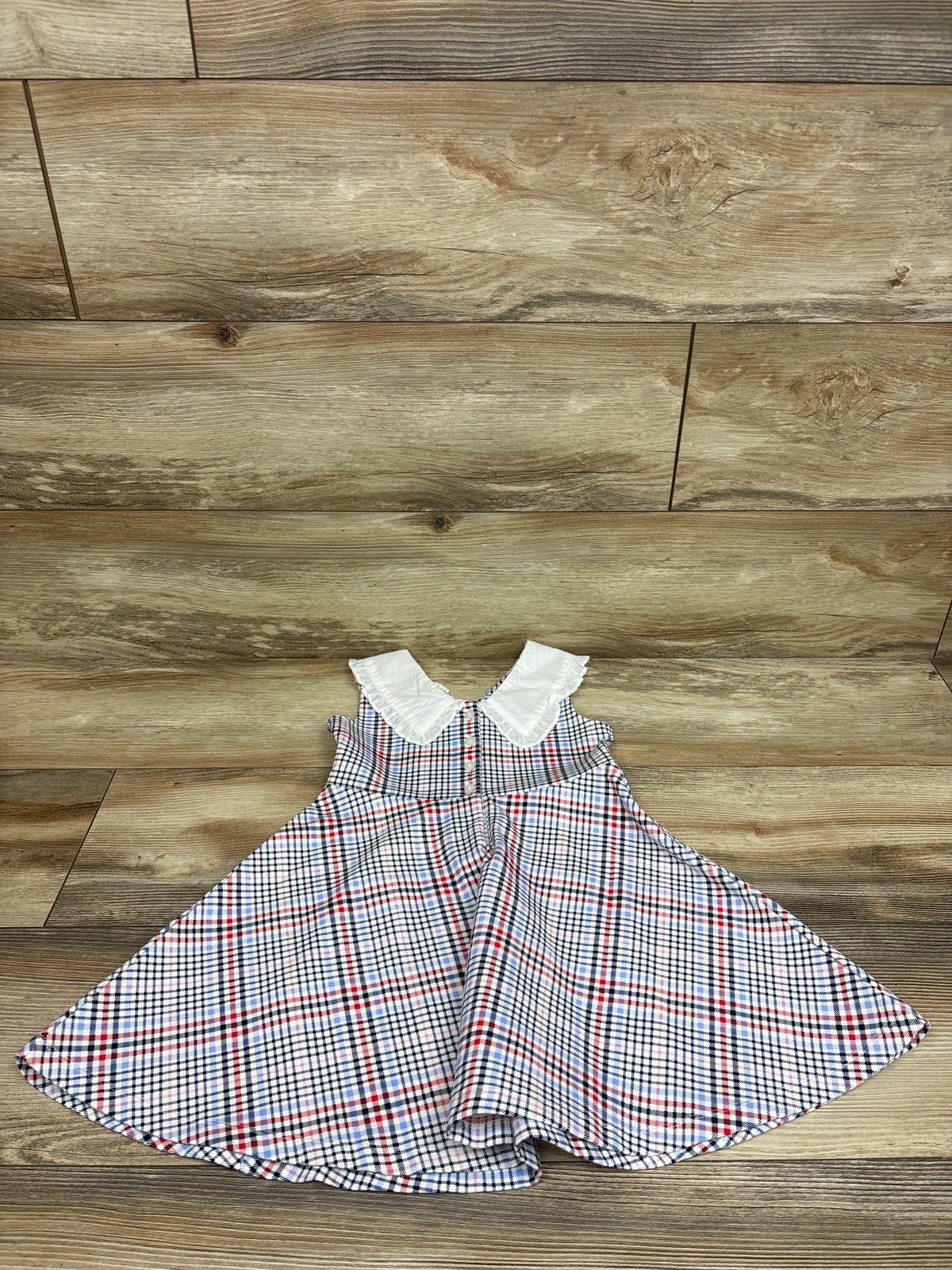 NEW Janie & Jack Ruffle Collar Sleeveless Ponte Dress White sz 4T