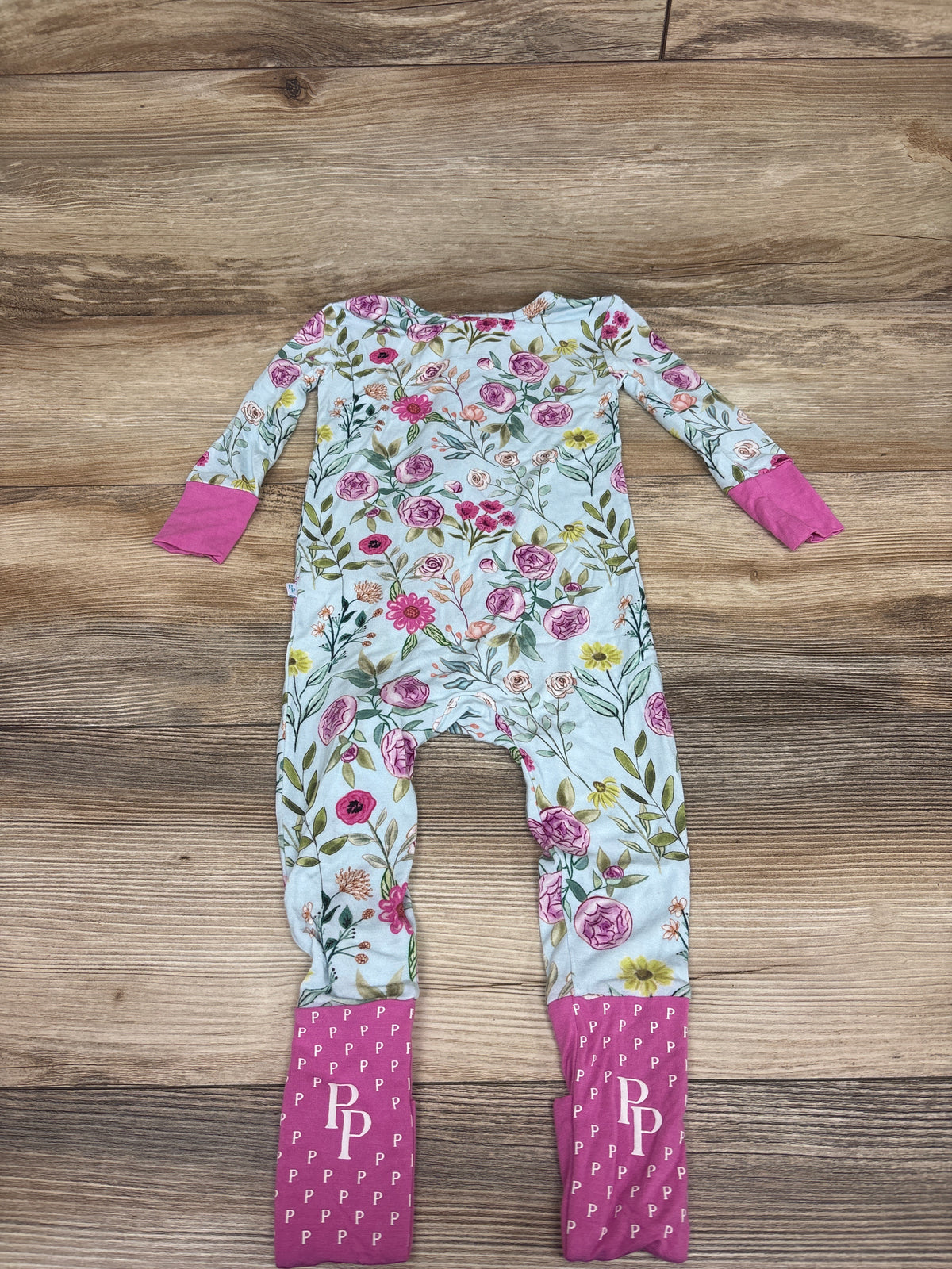 Posh P. 'Tasha' Bamboo Convertible Footie Blue sz 9-12m