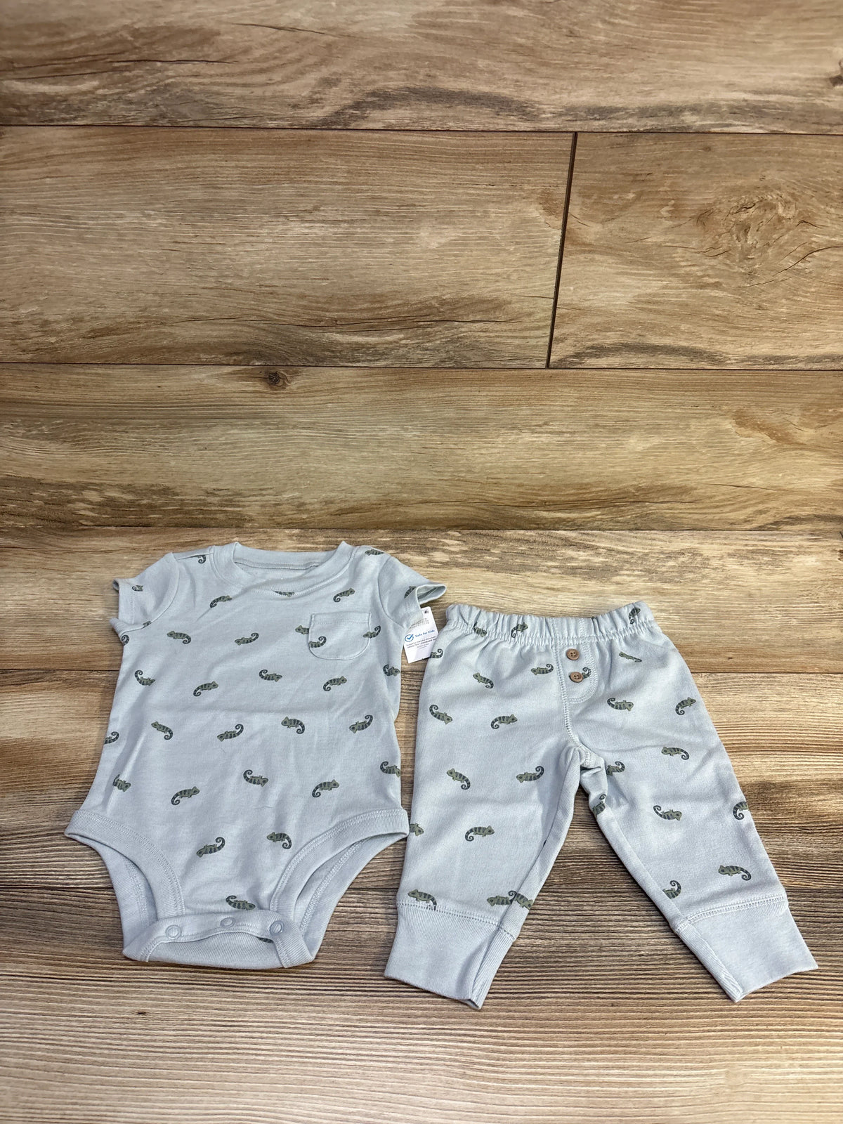 NEW Child Of Mine 2pc Bodysuit & Pants Set Blue sz 3-6m