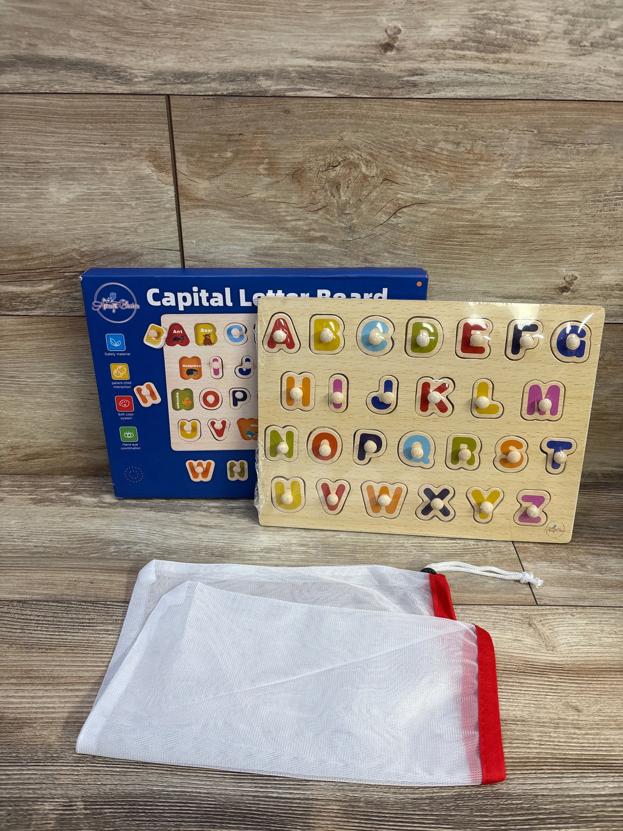 NEW Avery's Choice Capital Letter Wooden Magnetic Puzzle Board