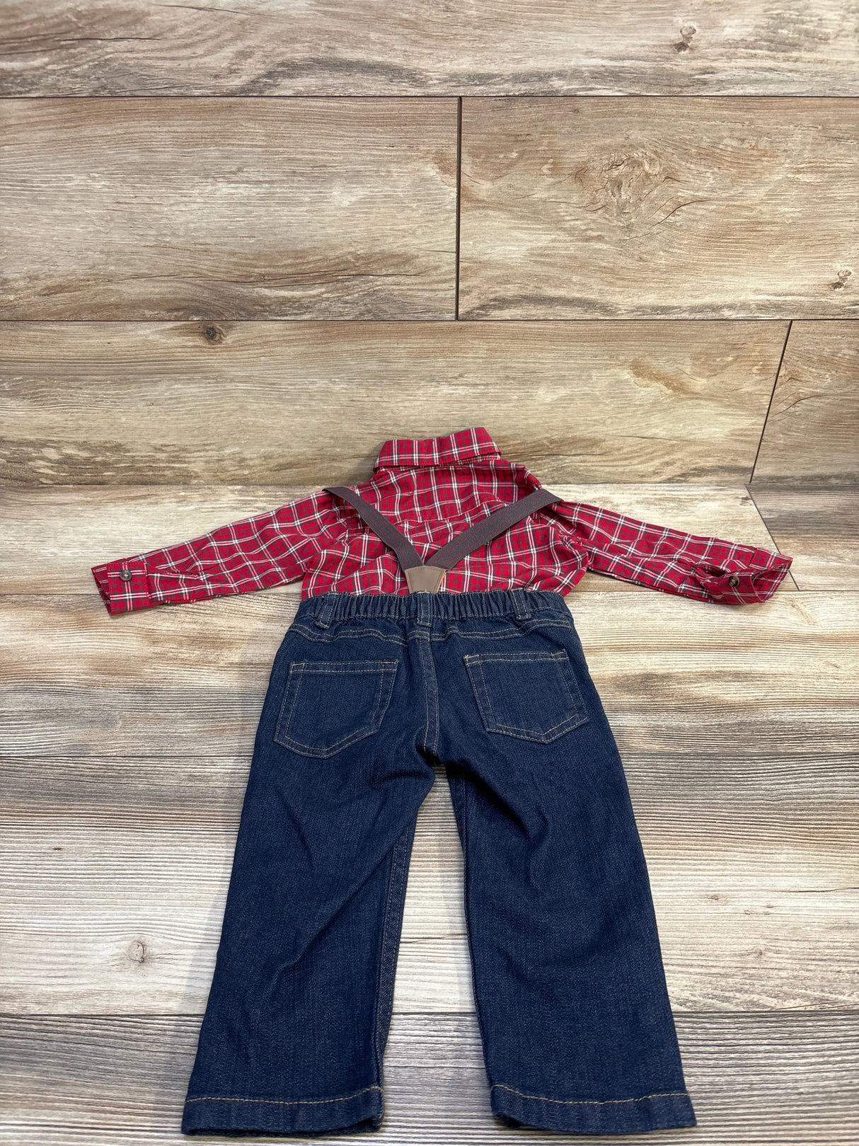 Carter's 3pc Suspender Set Red sz 12m