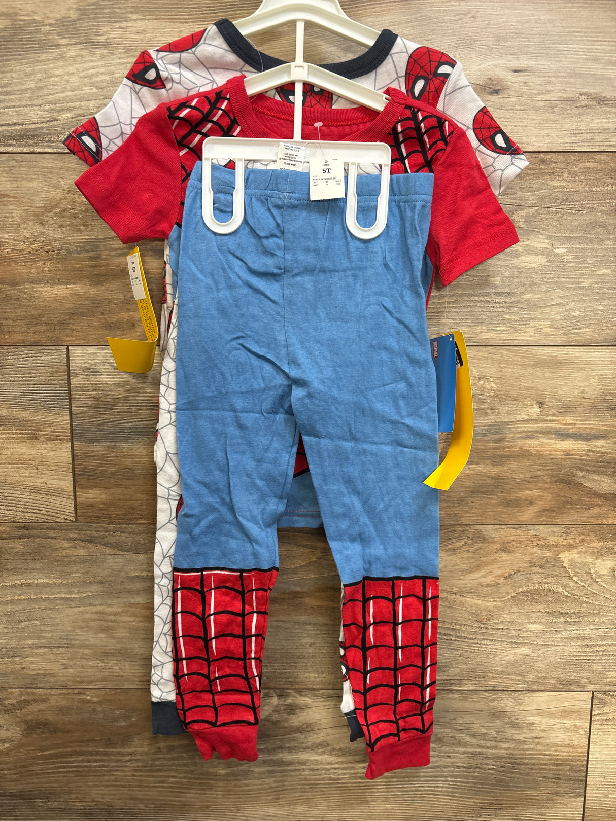 NEW Marvel Spider-Man 4pc Pajama Set White sz 5T
