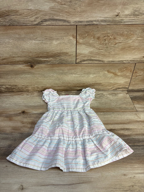 Penelope Mack Striped Tiered Dress White sz 18m - Me n Mommy To Be