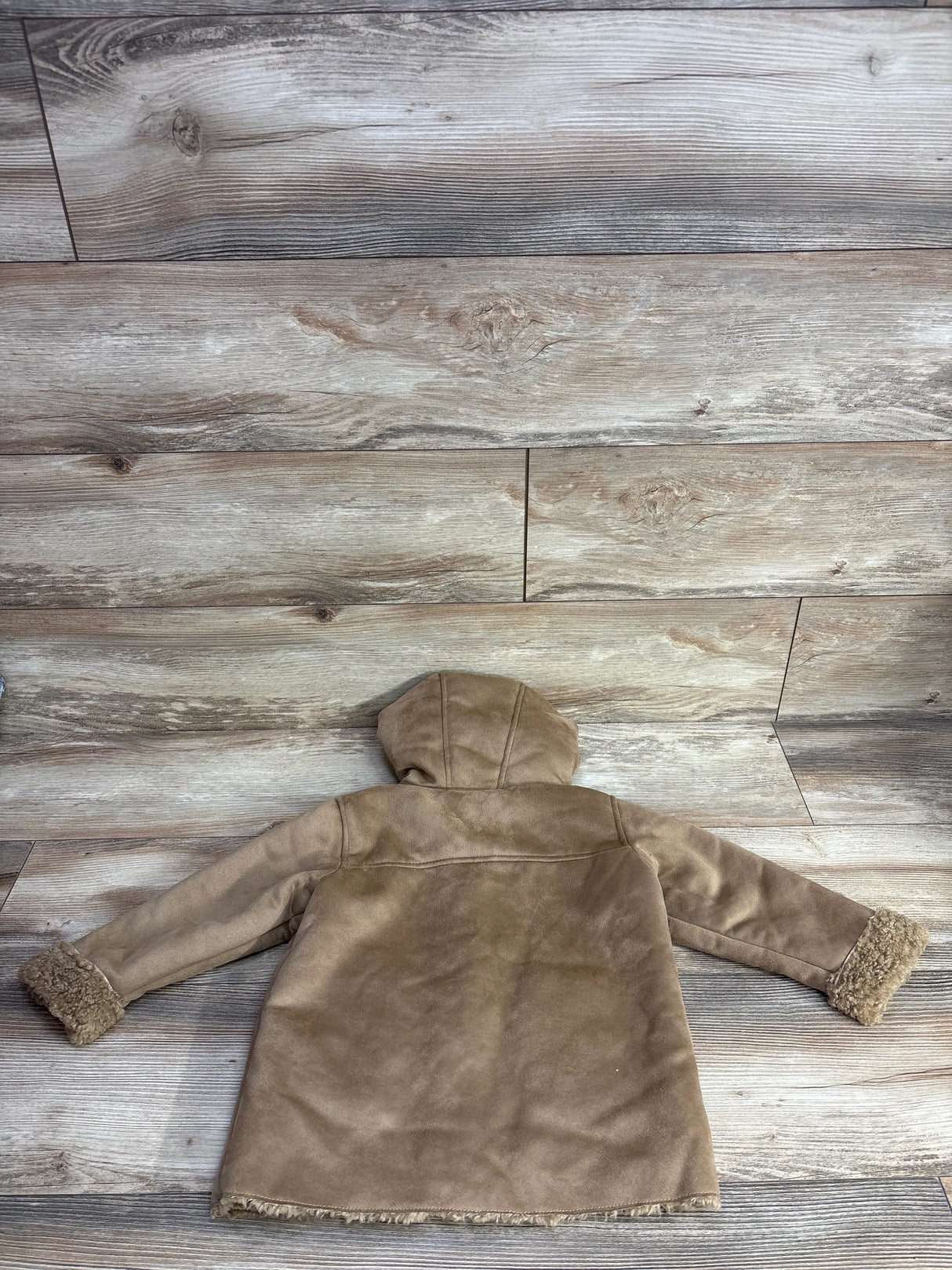 Zara Faux Shealing Double-Faced Coat Tan sz 2-3T