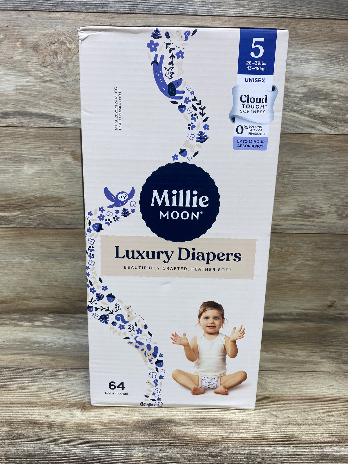 NEW Millie Moon Luxury Diapers Size 5 64ct