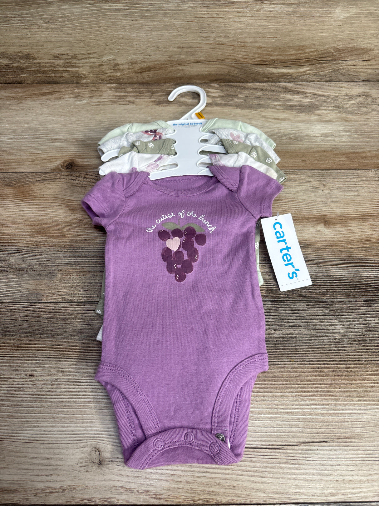 NEW Carter's 5pk Girl's Bodysuit Set Purple sz Newborn