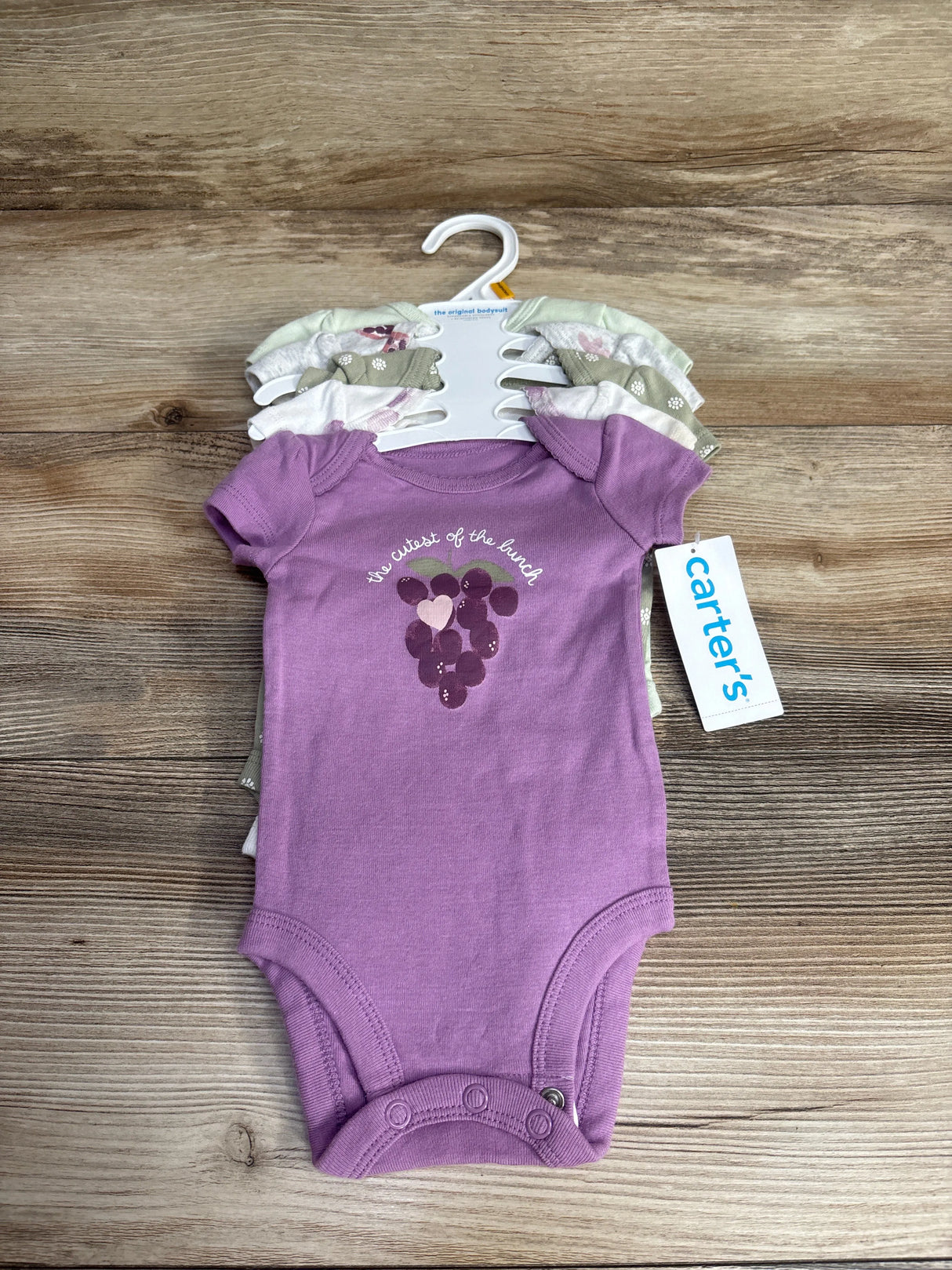 NEW Carter's 5pk Girl's Bodysuit Set Purple sz Newborn