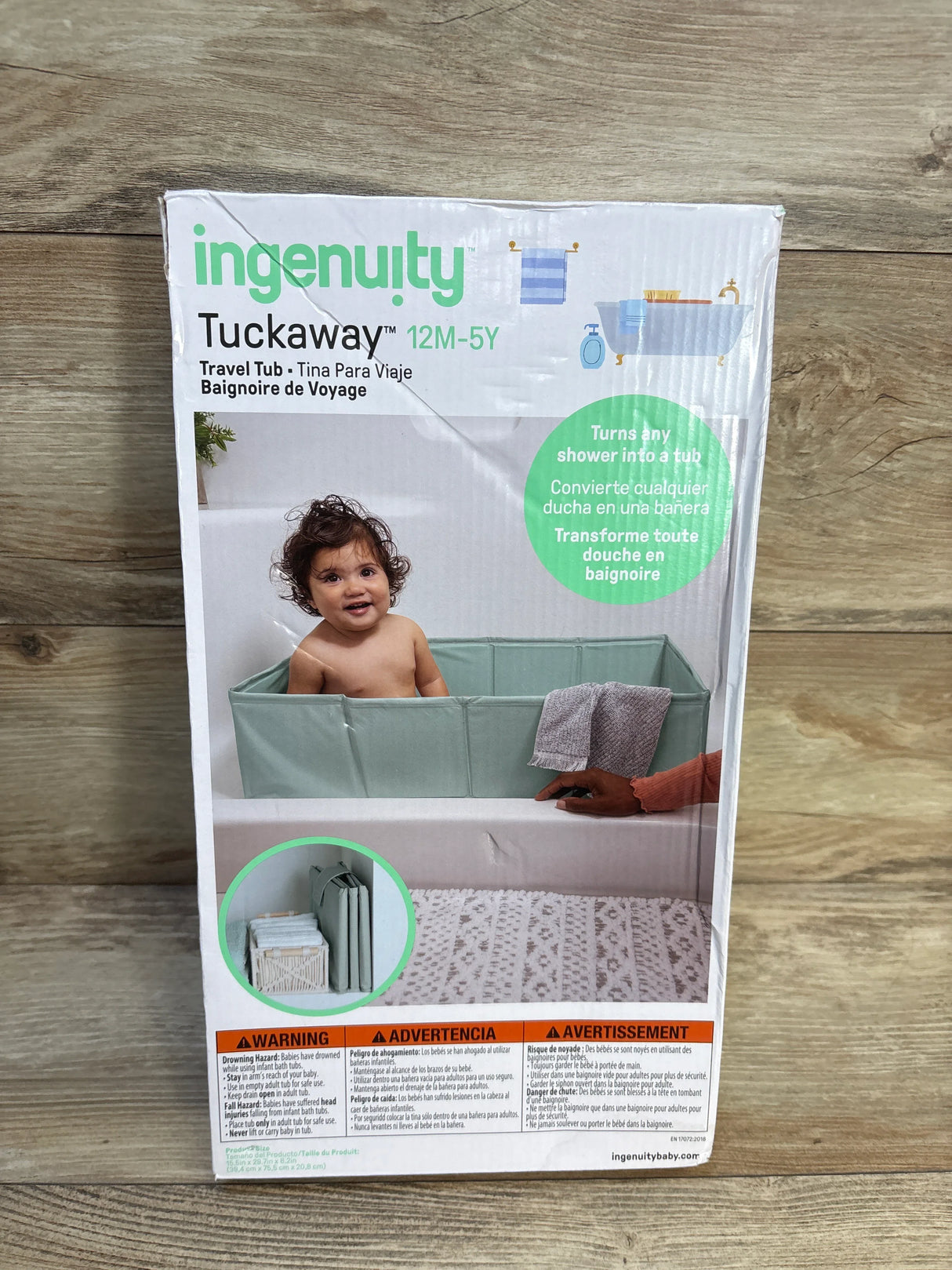 NEW Ingenuity Tuckaway Travel Tub