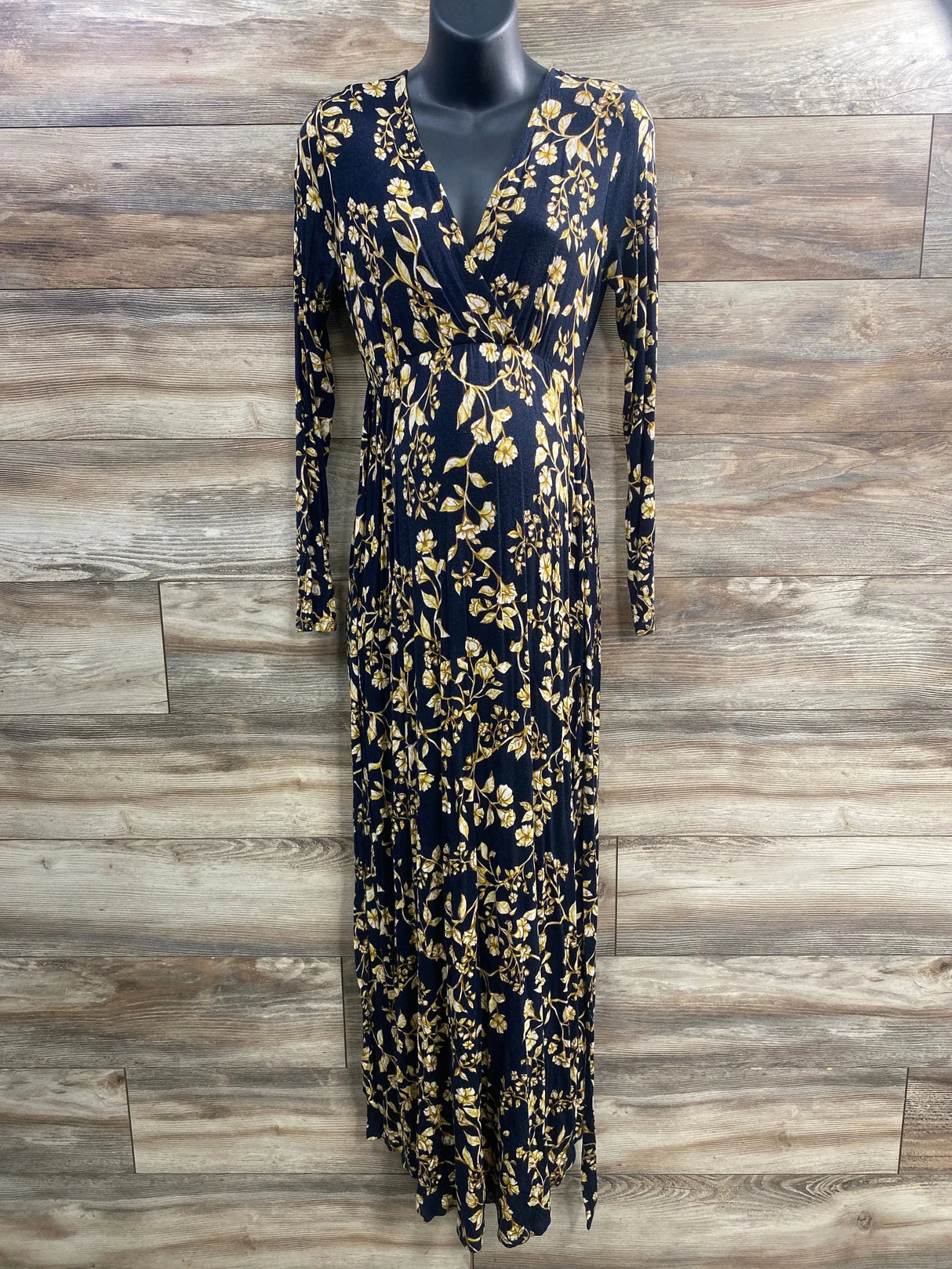 Jessica Simpson Maternity Floral Maxi Dress Black sz Small - Me n Mommy To Be