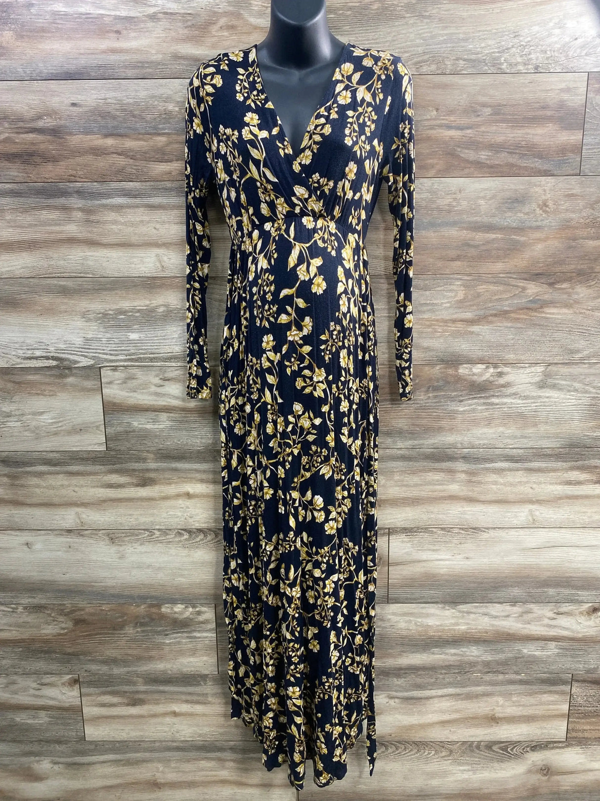 Jessica Simpson Maternity Floral Maxi Dress Black sz Small - Me n Mommy To Be