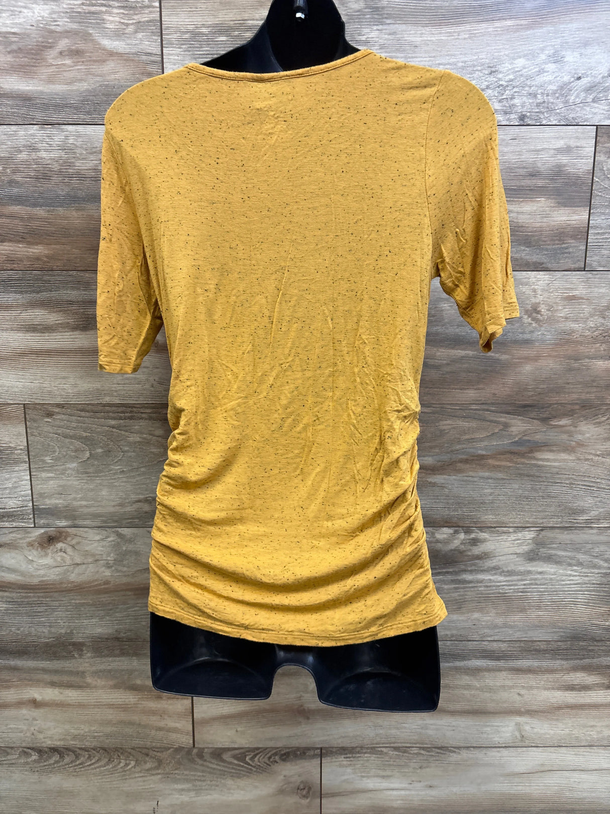 Sonoma Maternity Ruched Short Sleeve Shirt Yellow sz Medium