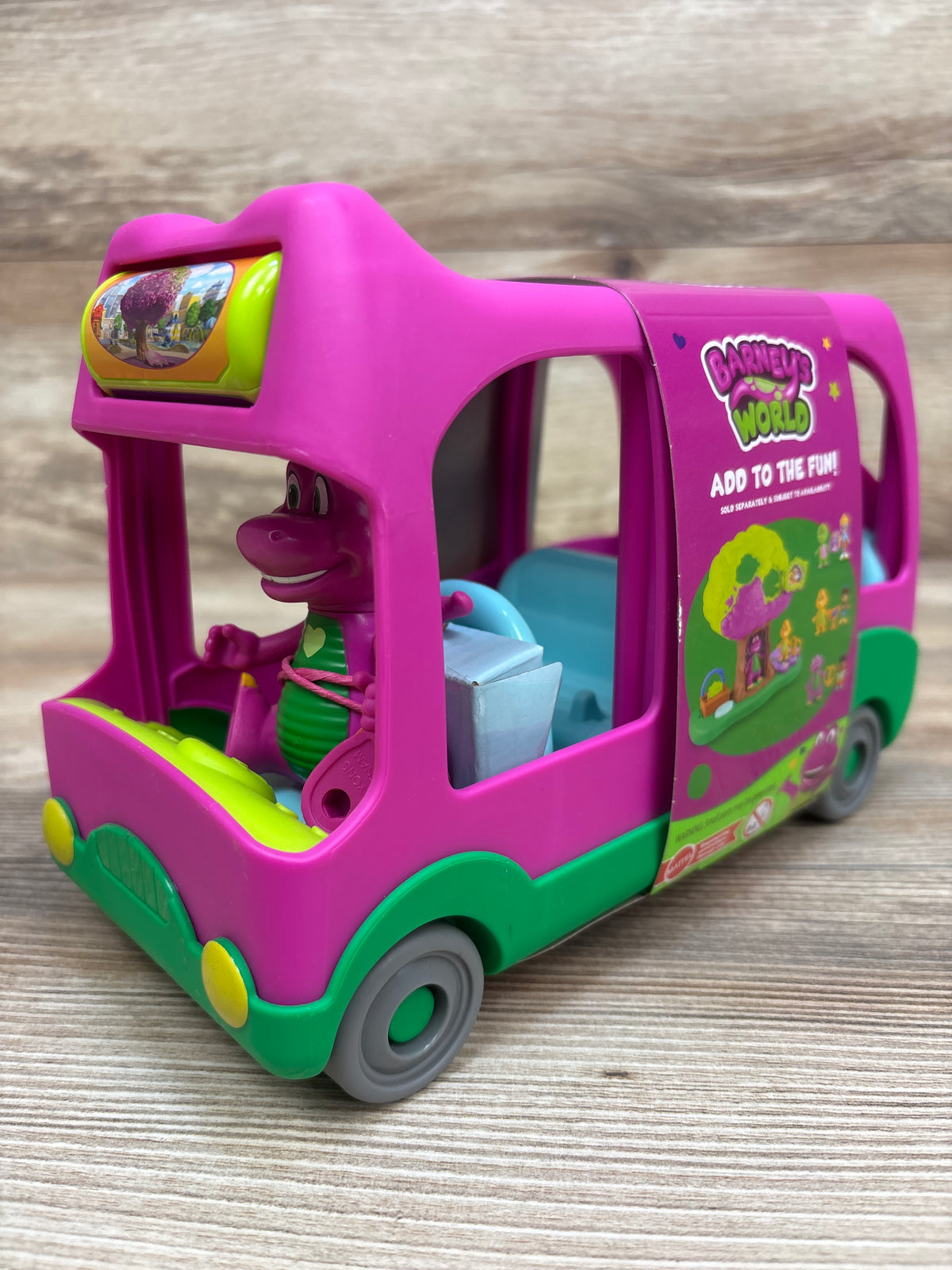NEW Fisher Price Barney's World Adventure Bus & Figure Playset