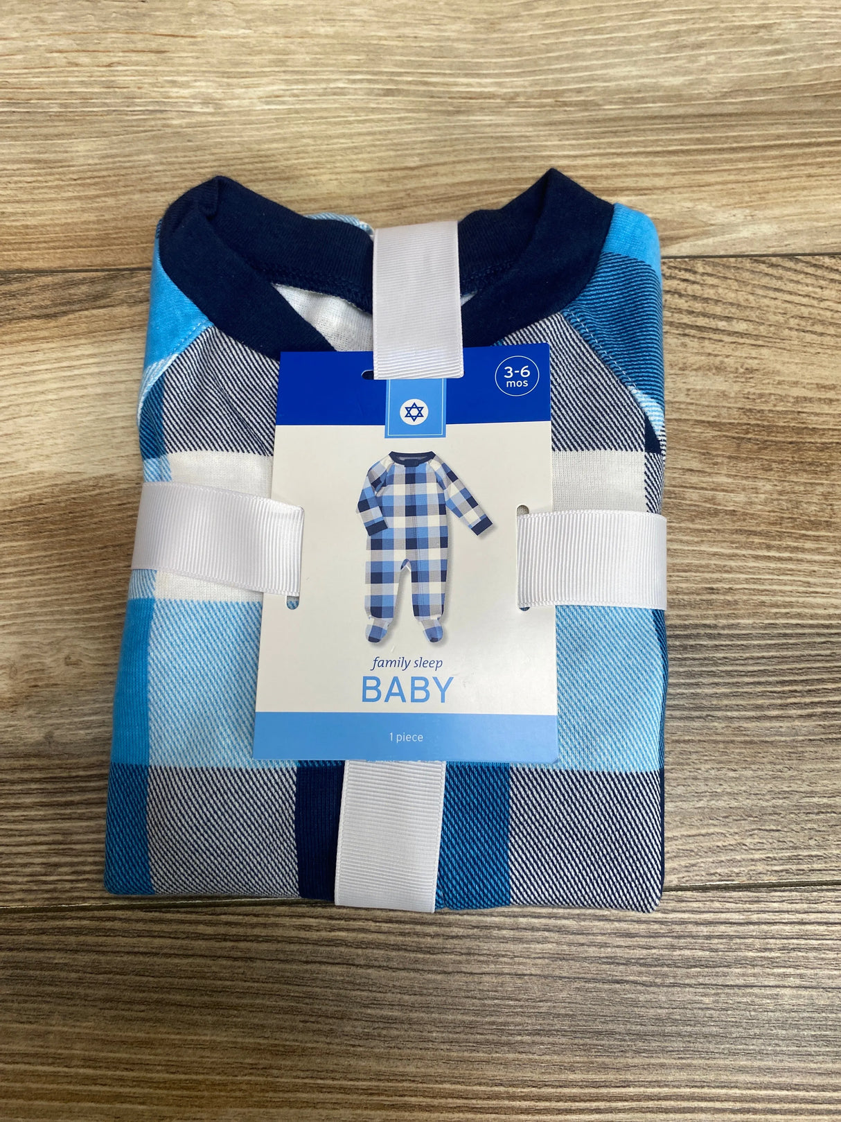 NEW Wondershop Buffalo Check Sleeper Blue sz 3-6m - Me n Mommy To Be