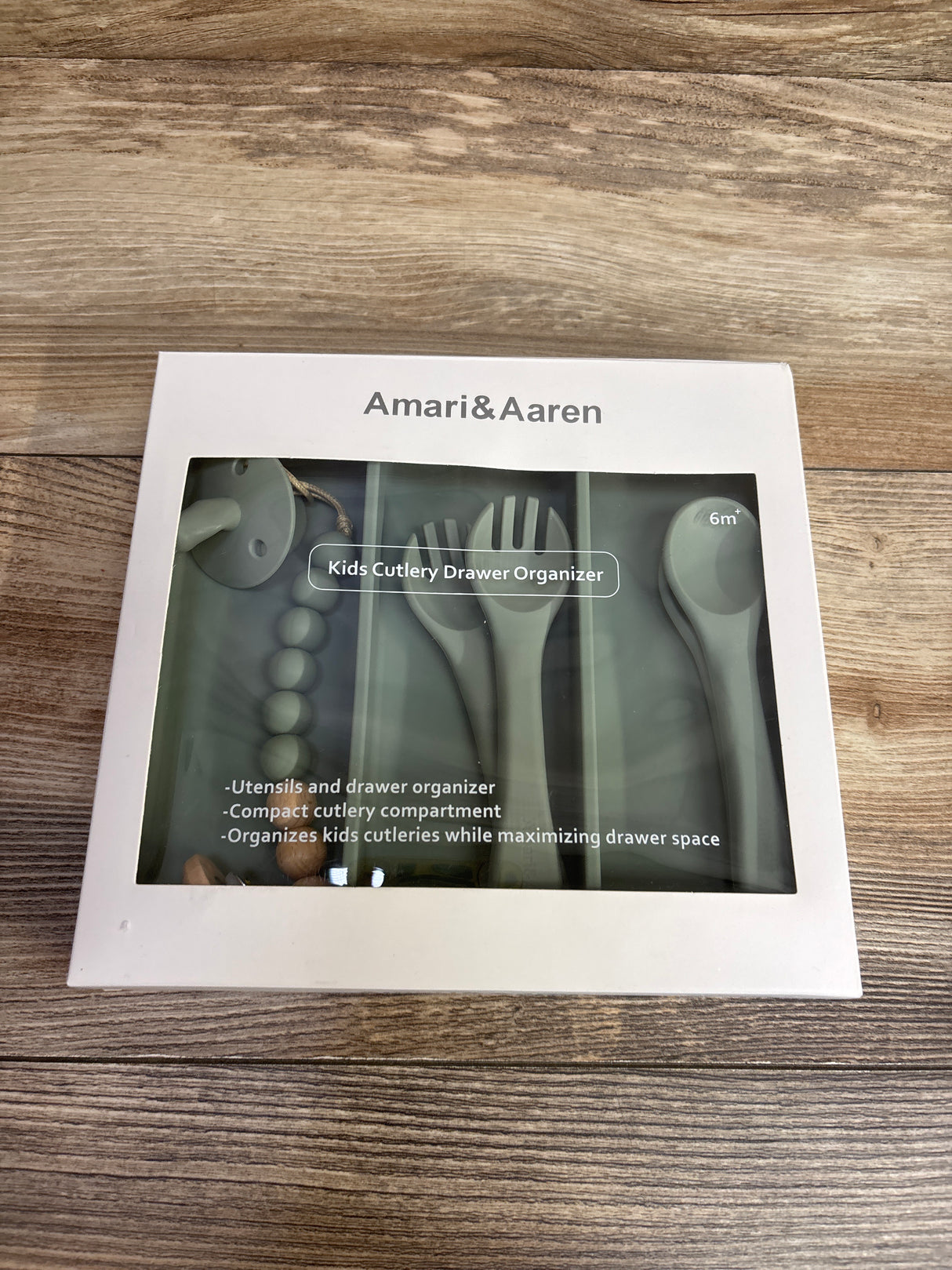 NEW Amari & Aaren Kids Cutlery Drawer Organizer - Sage
