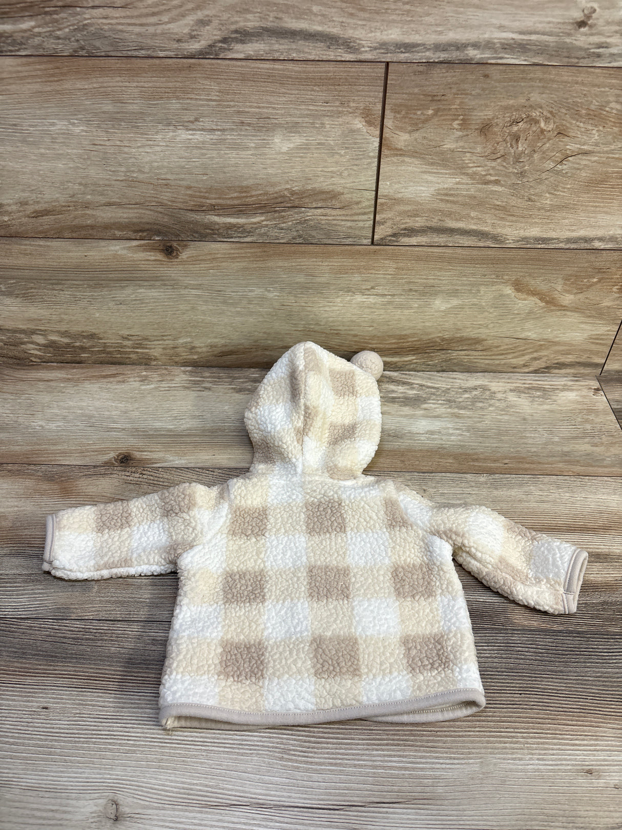 Cat & Jack Sherpa Full-Zip Jacket Beige sz 0-3m
