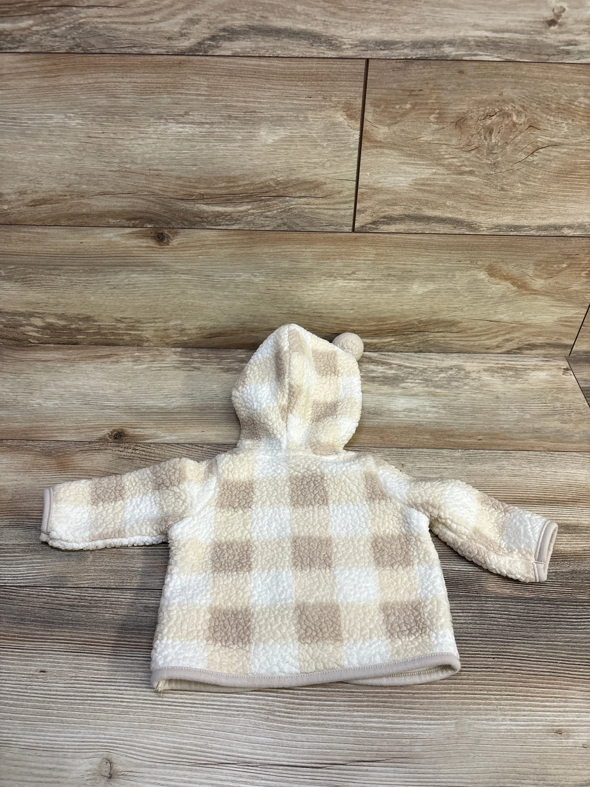 Cat & Jack Sherpa Full-Zip Jacket Beige sz 0-3m
