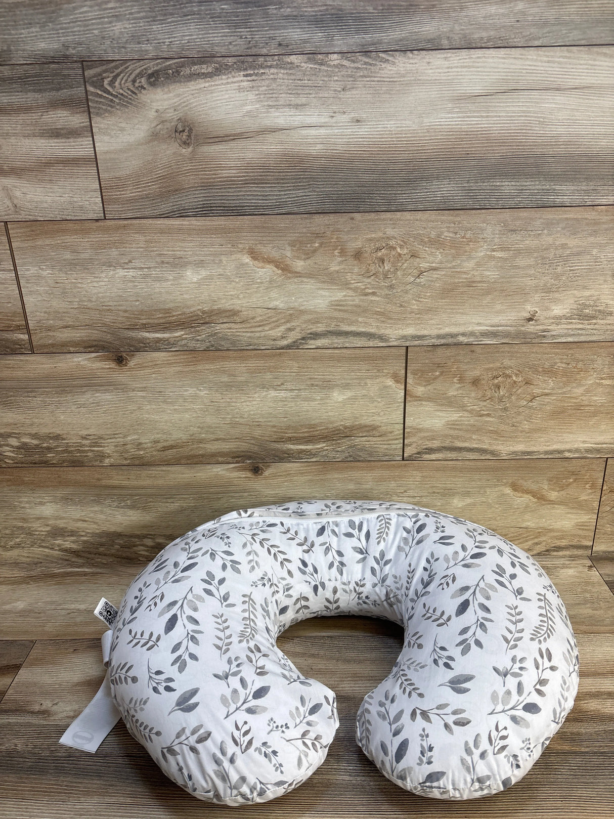 Boppy Nursing Pillow with Leaf Print Slipcover