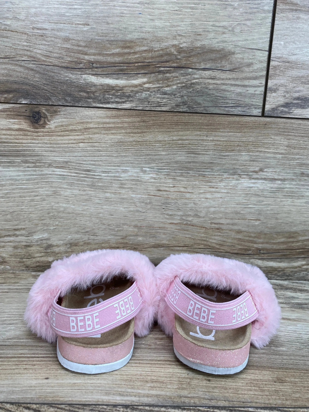 Bebe Pink Faux Fur Sandals Sz 6c - Me n Mommy To Be