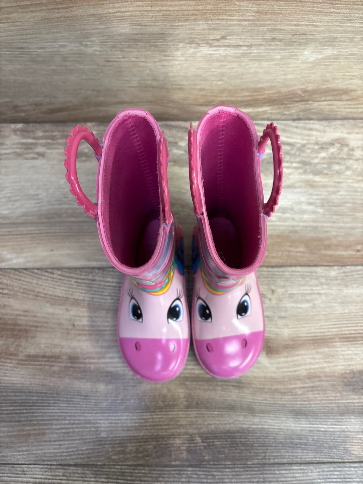 Members Mark Unicorn Rain Boots Pink sz 7/8c