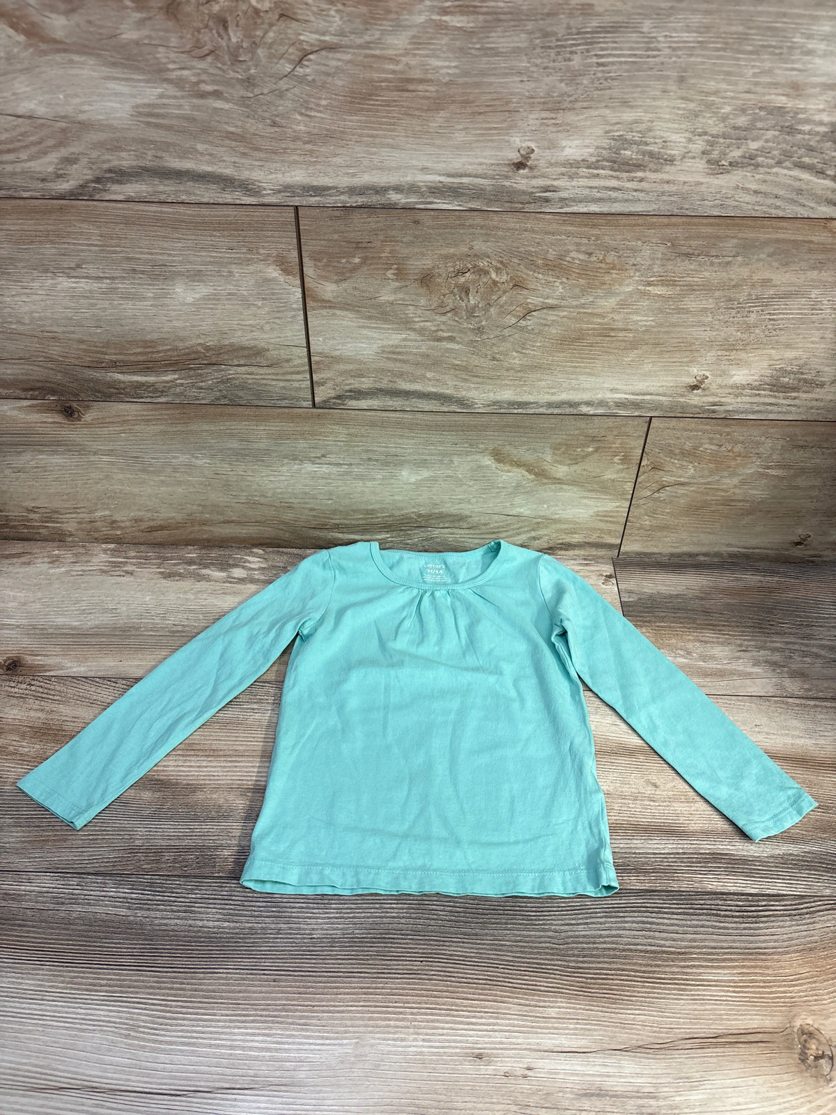 Carter's Long Sleeve Shirt Aqua sz 4T