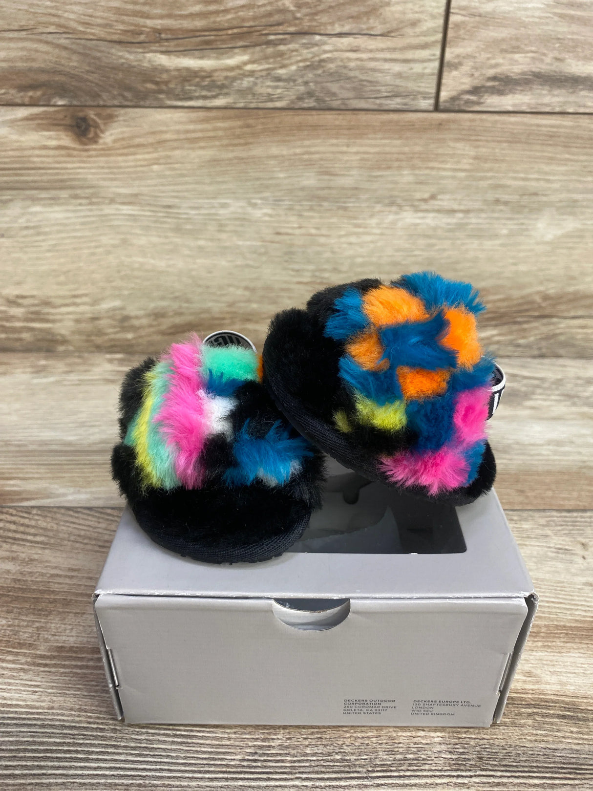 UGG Fluff Yeah Slides Black sz 0/1c