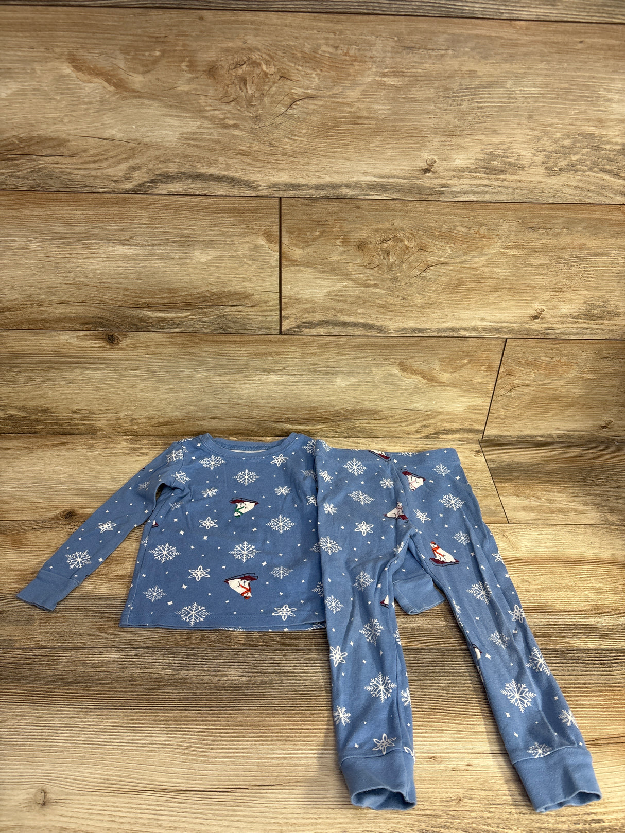 Old Navy 2pc Polar Bear Pajama Set Light Blue sz 3T