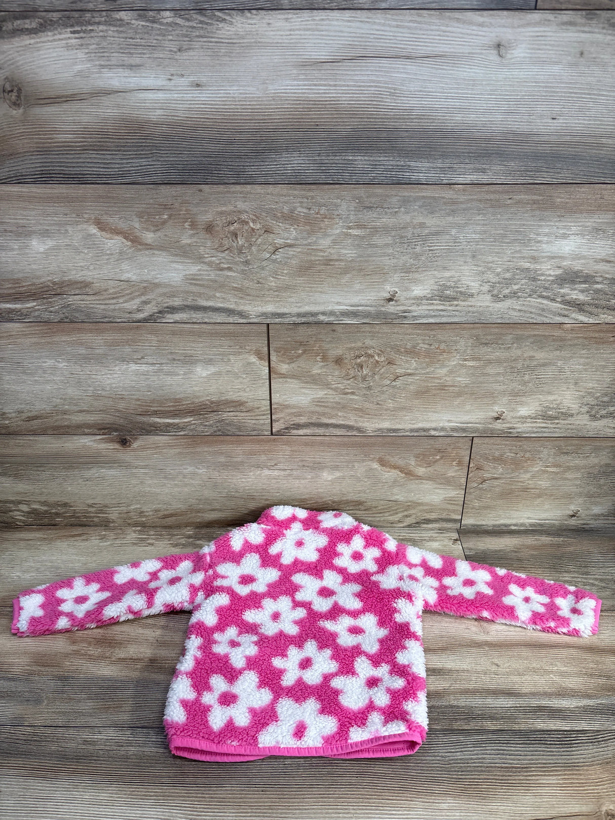 Jumping Beans Sherpa Daisy Full Zip Jacket Pink sz 24m
