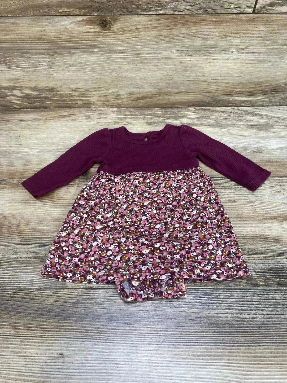 Carter's Floral Bodysuit Dress Purple sz Newborn - Me n Mommy To Be